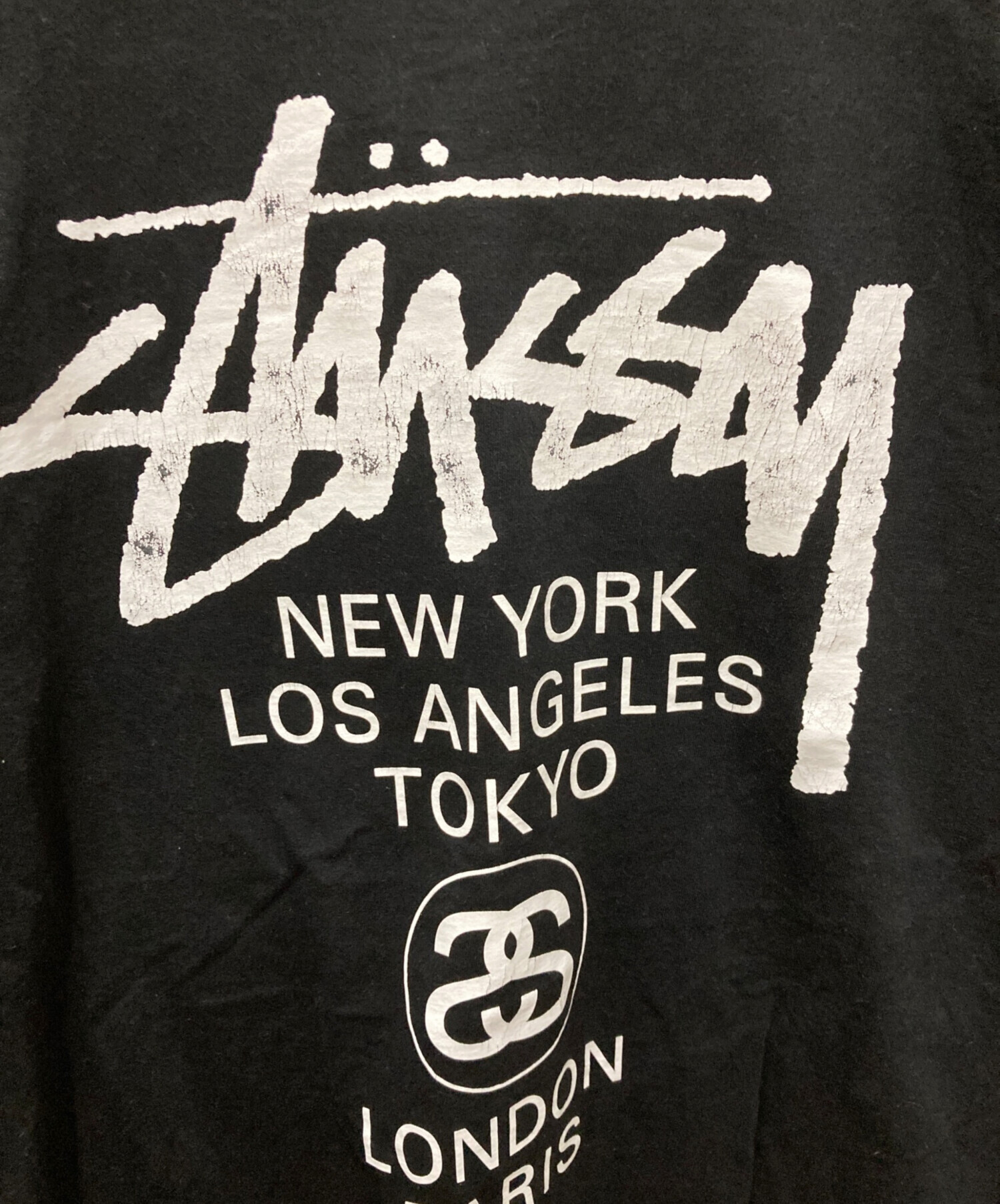 中古・古着通販】stussy (ステューシー) WORLD TOUR TEE ブラック 