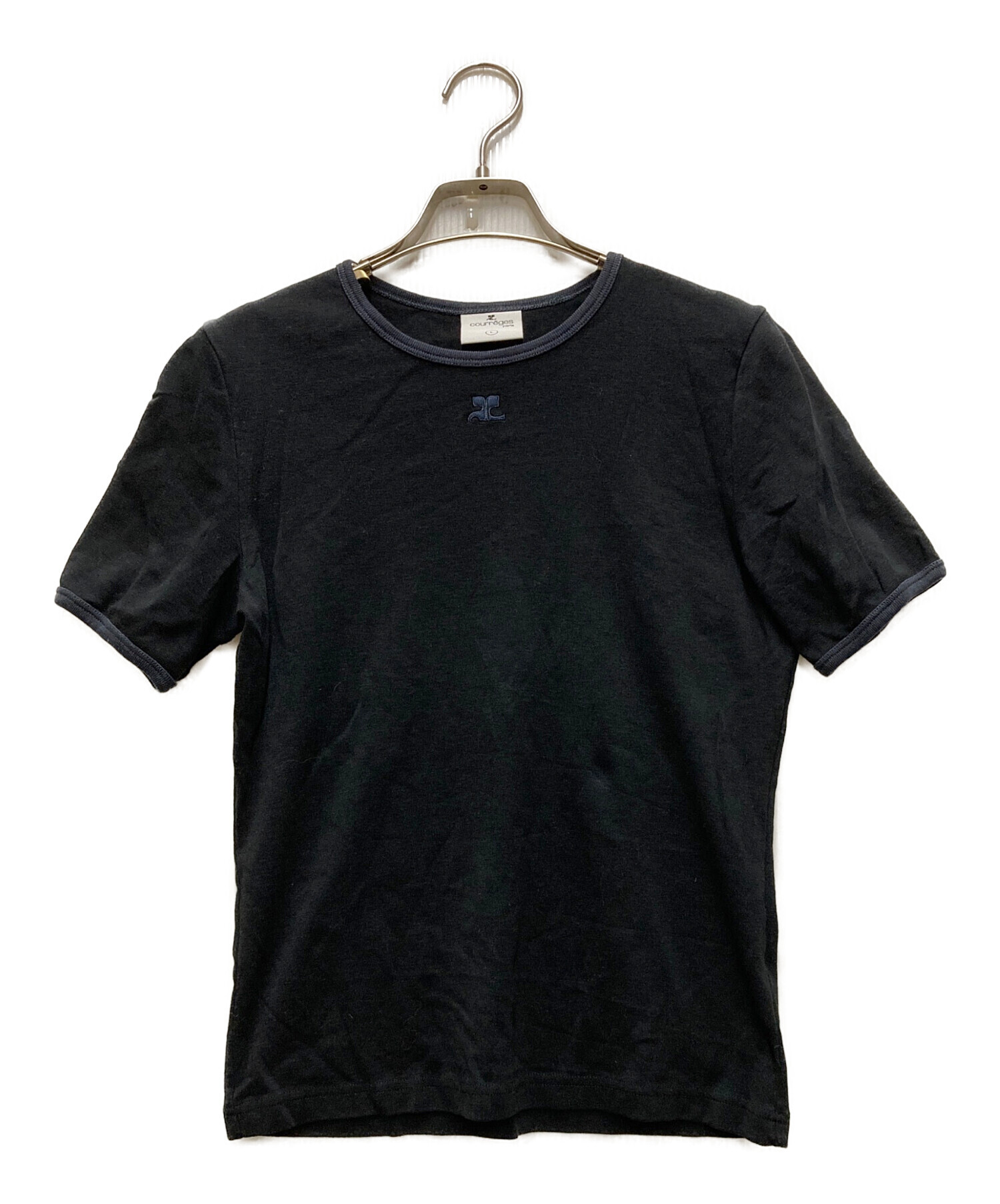 中古・古着通販】courreges (クレージュ) Tシャツ ネイビー サイズ:L