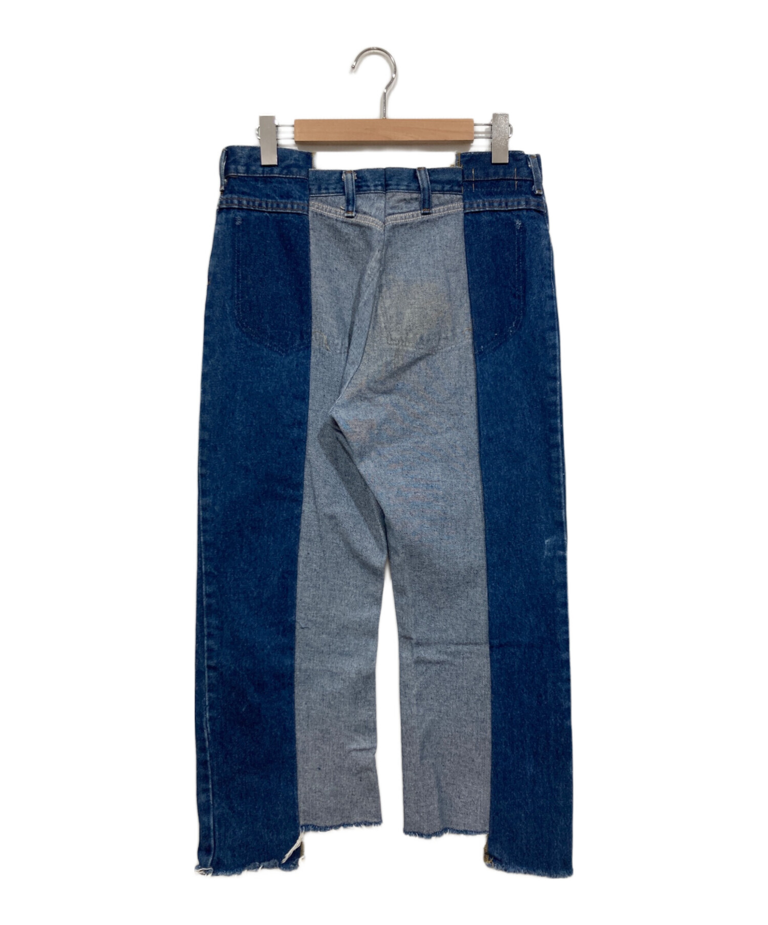 中古・古着通販】77circa (ナナナナサーカ) リメイクデニムパンツ