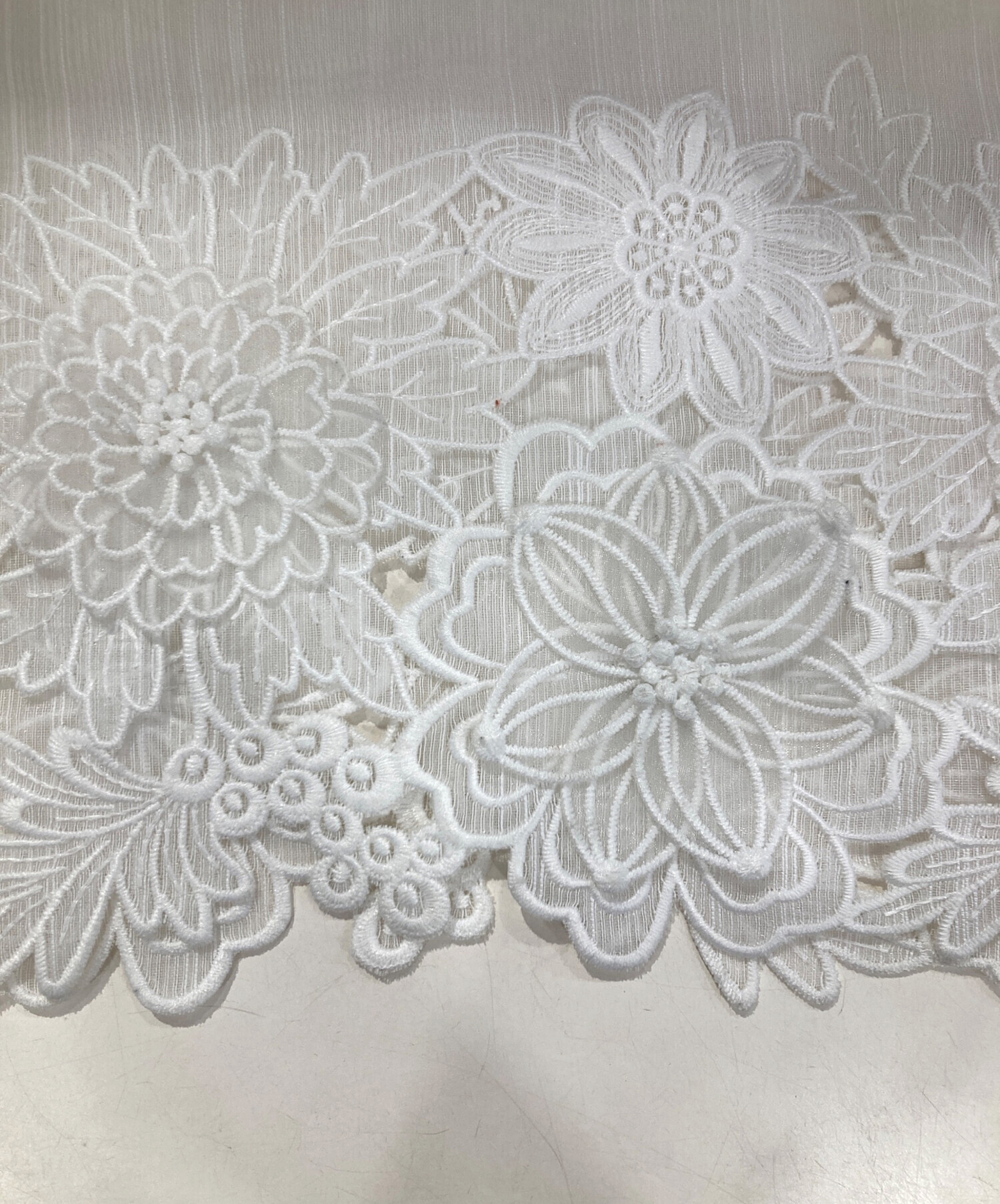 IENA MOUJIC ムジィーク レースシアースカート フラワー 中古・古着通販】MOUJIC (ムジィーク) レースシアースカート ホワイト