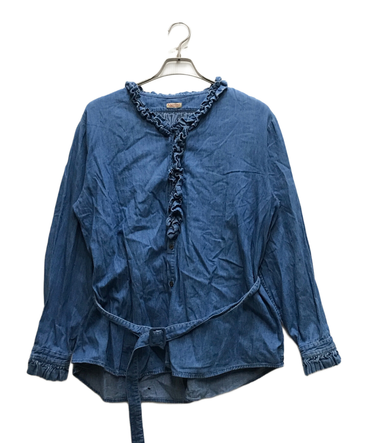 中古・古着通販】KAPITAL (キャピタル) デニムシャツ ブルー サイズ:XS 