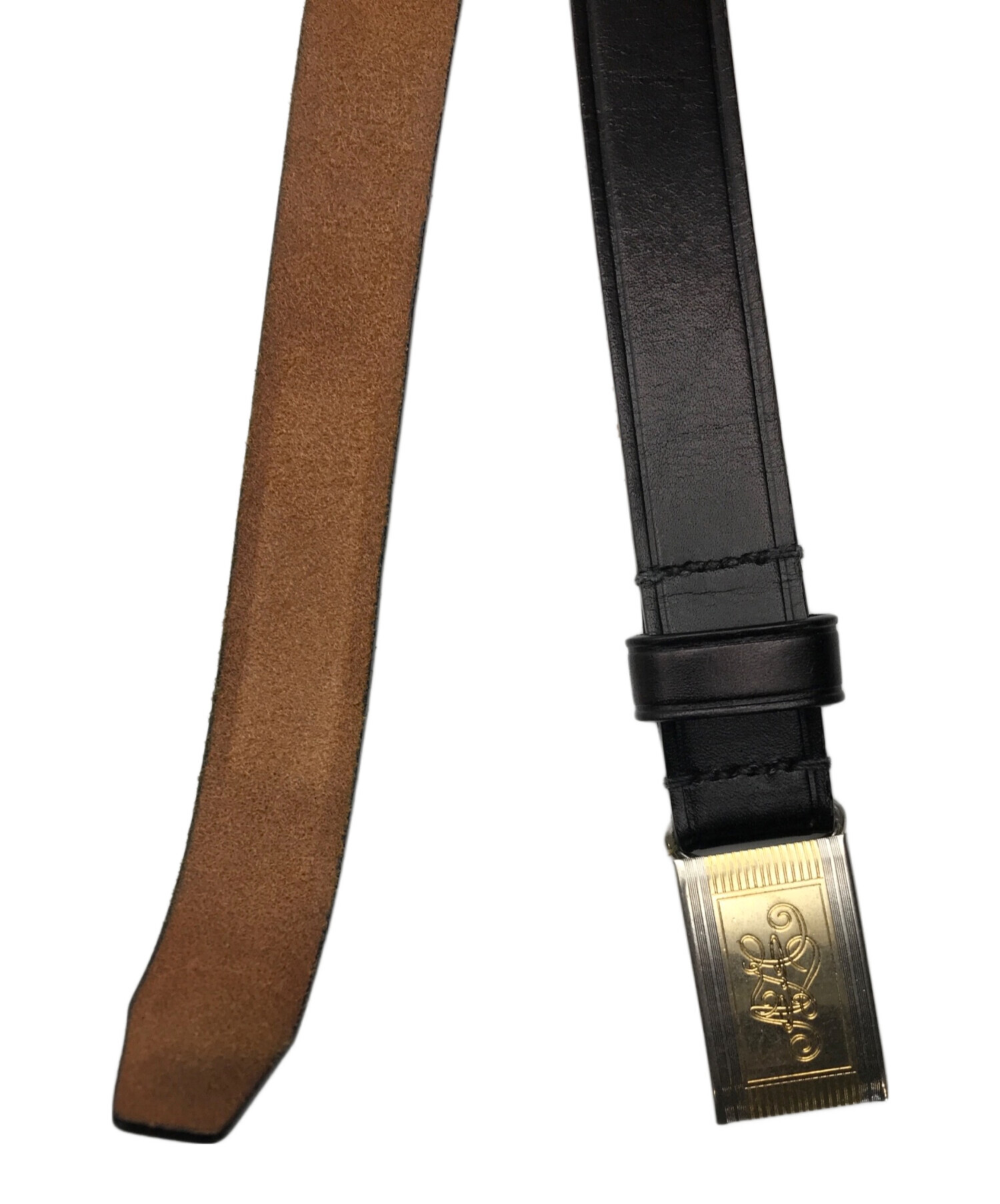 中古・古着通販】ATLAST & CO (アットラスト) INITIAL BELT ブラック