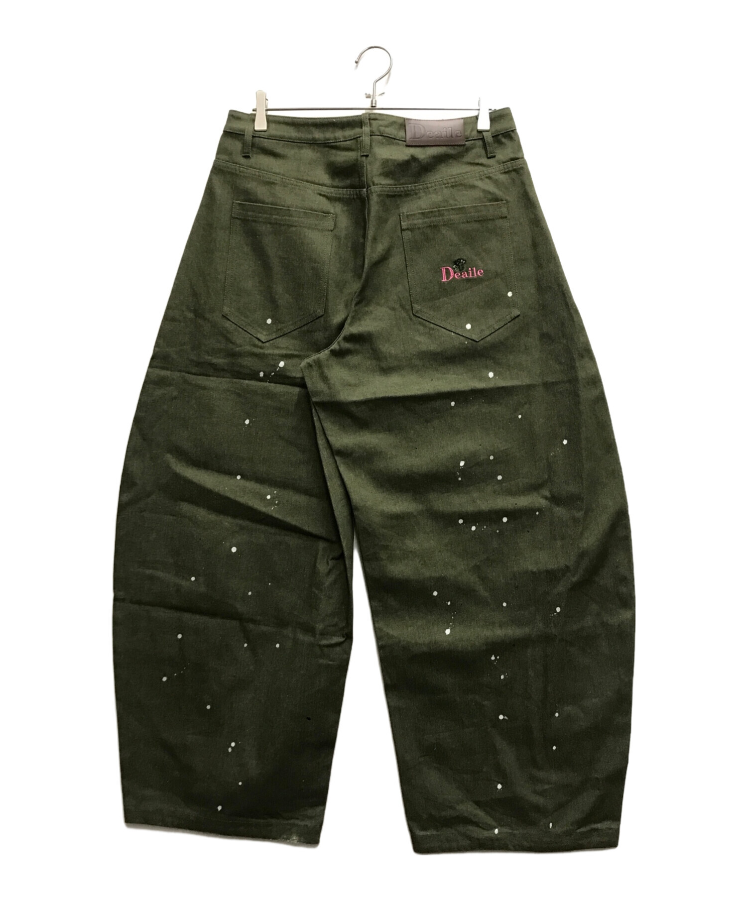 中古・古着通販】DEAILE (ディアイル) ワイドパンツ オリーブ サイズ:M