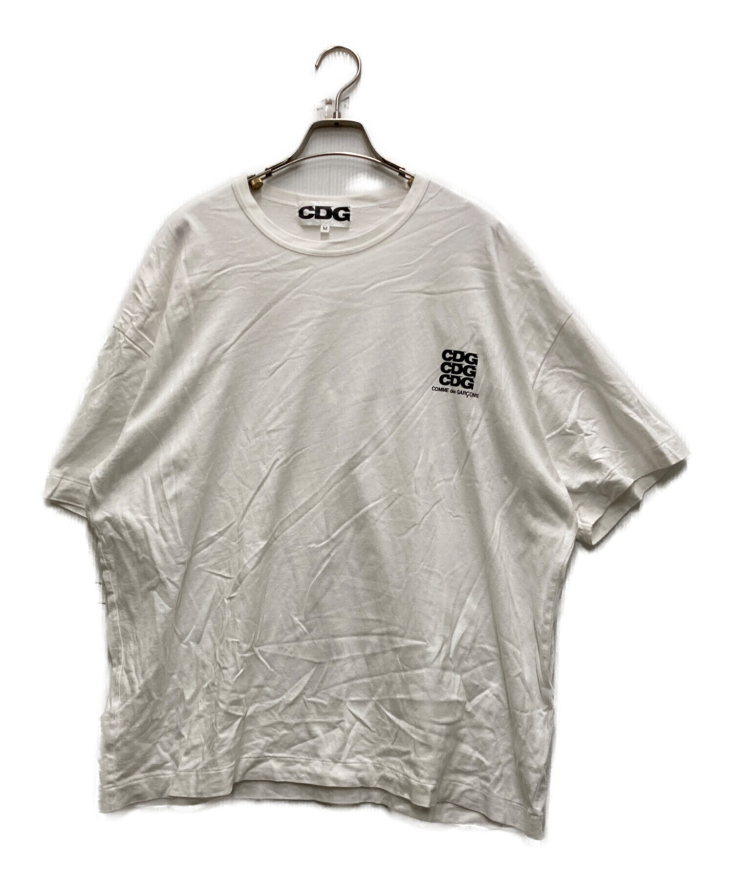 中古・古着通販】CDG (シーディージー) ロゴTシャツ ホワイト サイズ:M