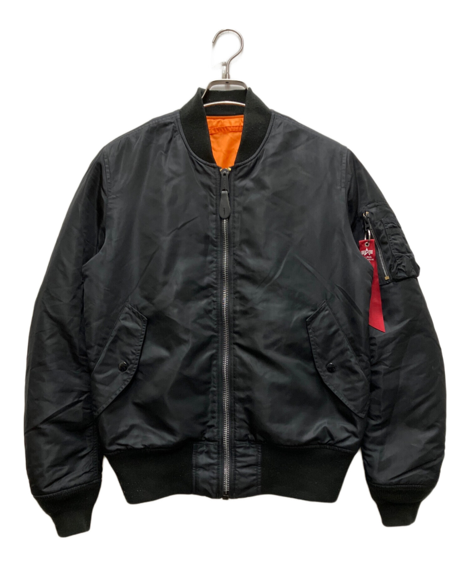 中古・古着通販】ALPHA (アルファ) MA-1ジャケット ブラック サイズ:M