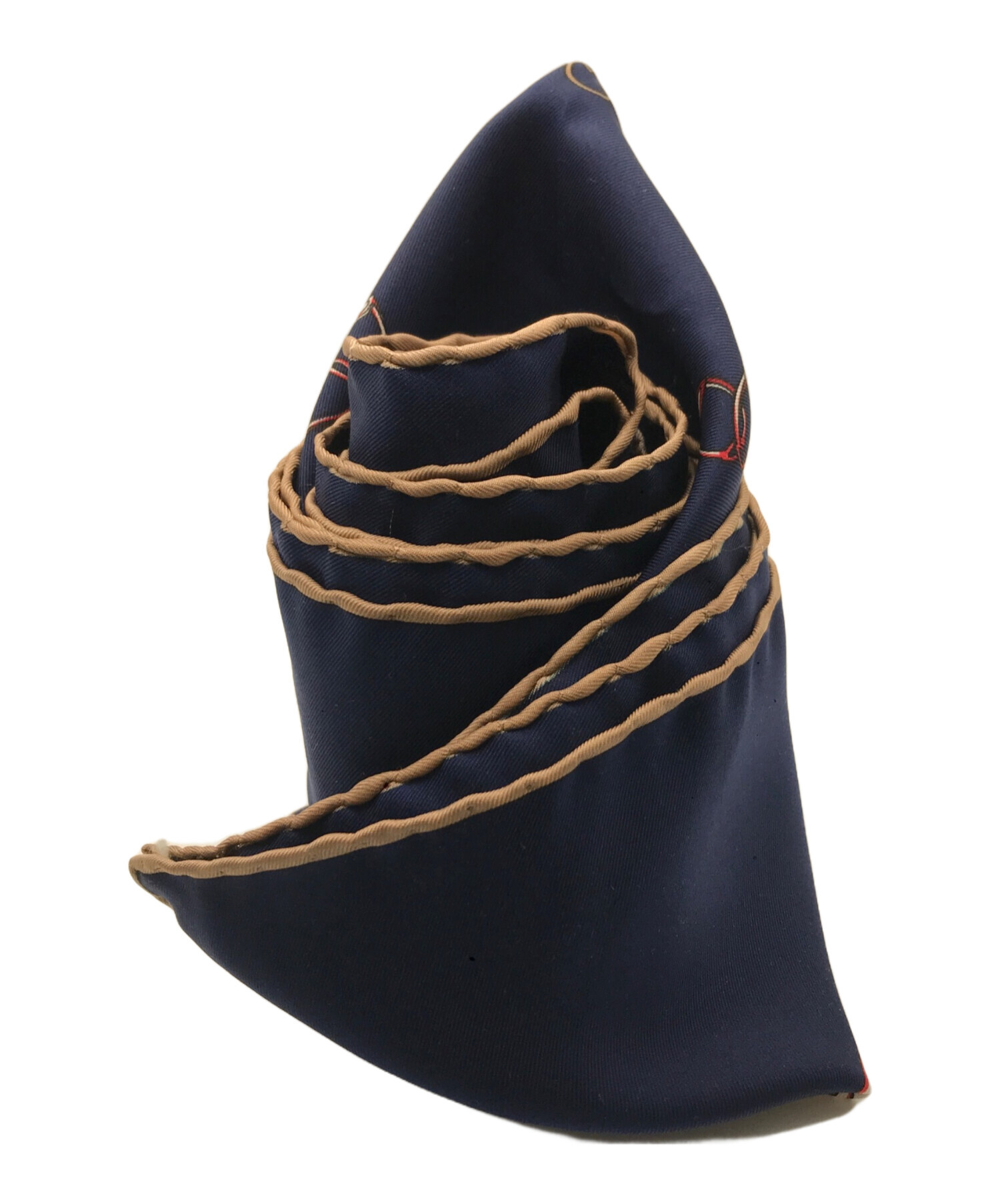グッチ　スカーフ　未使用品 中古・古着通販】GUCCI (グッチ) シルクスカーフ ネイビー｜ブランド
