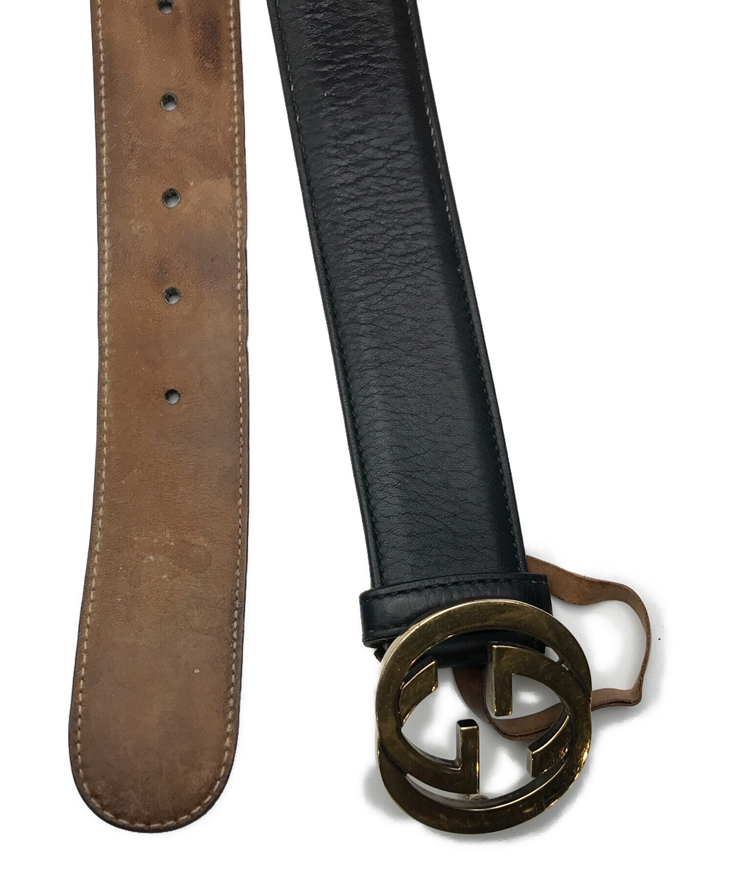 中古・古着通販】GUCCI (グッチ) インターロッキングG バックルベルト