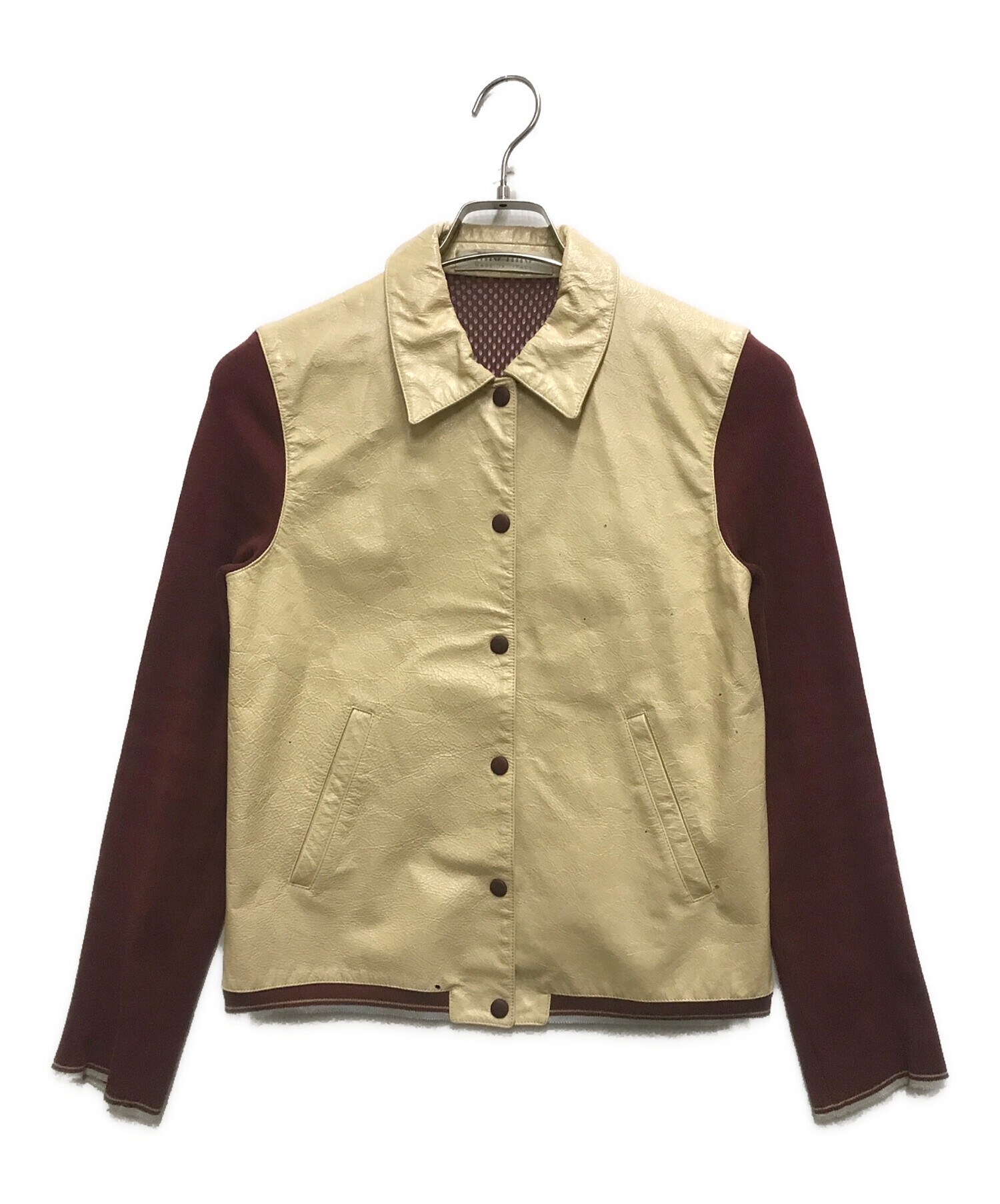 中古・古着通販】MIU MIU (ミュウミュウ) 00'S レザー切替バーシティ