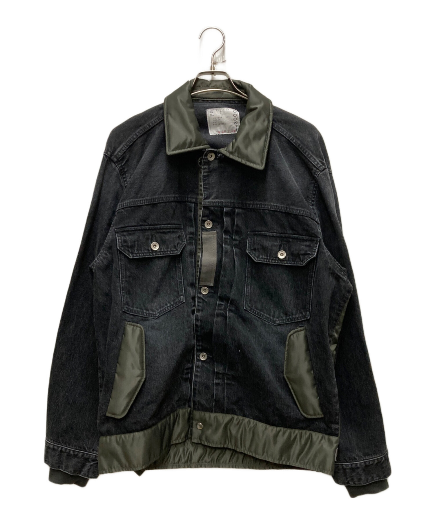L*k様 Sacai　ナイロンドッキングデニムジャケット 23-03000M　サ 中古・古着通販】sacai (サカイ) ナイロンドッキング デニムジャケット