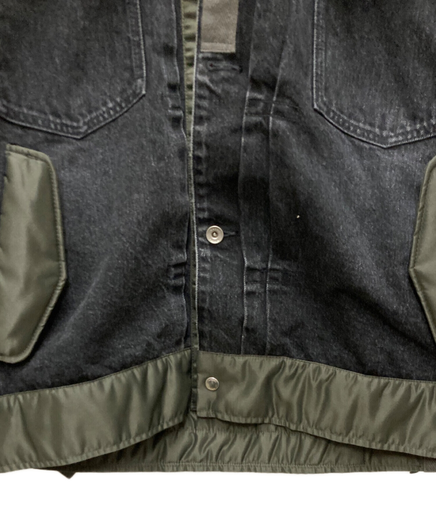 中古・古着通販】sacai (サカイ) ナイロンドッキング デニムジャケット