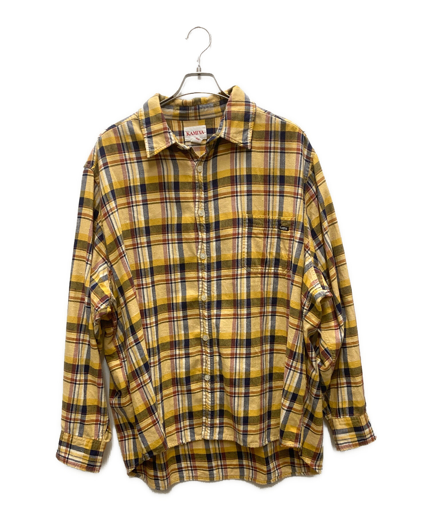 中古・古着通販】KAMIYA (カミヤ) オーバーサイズチェックシャツ