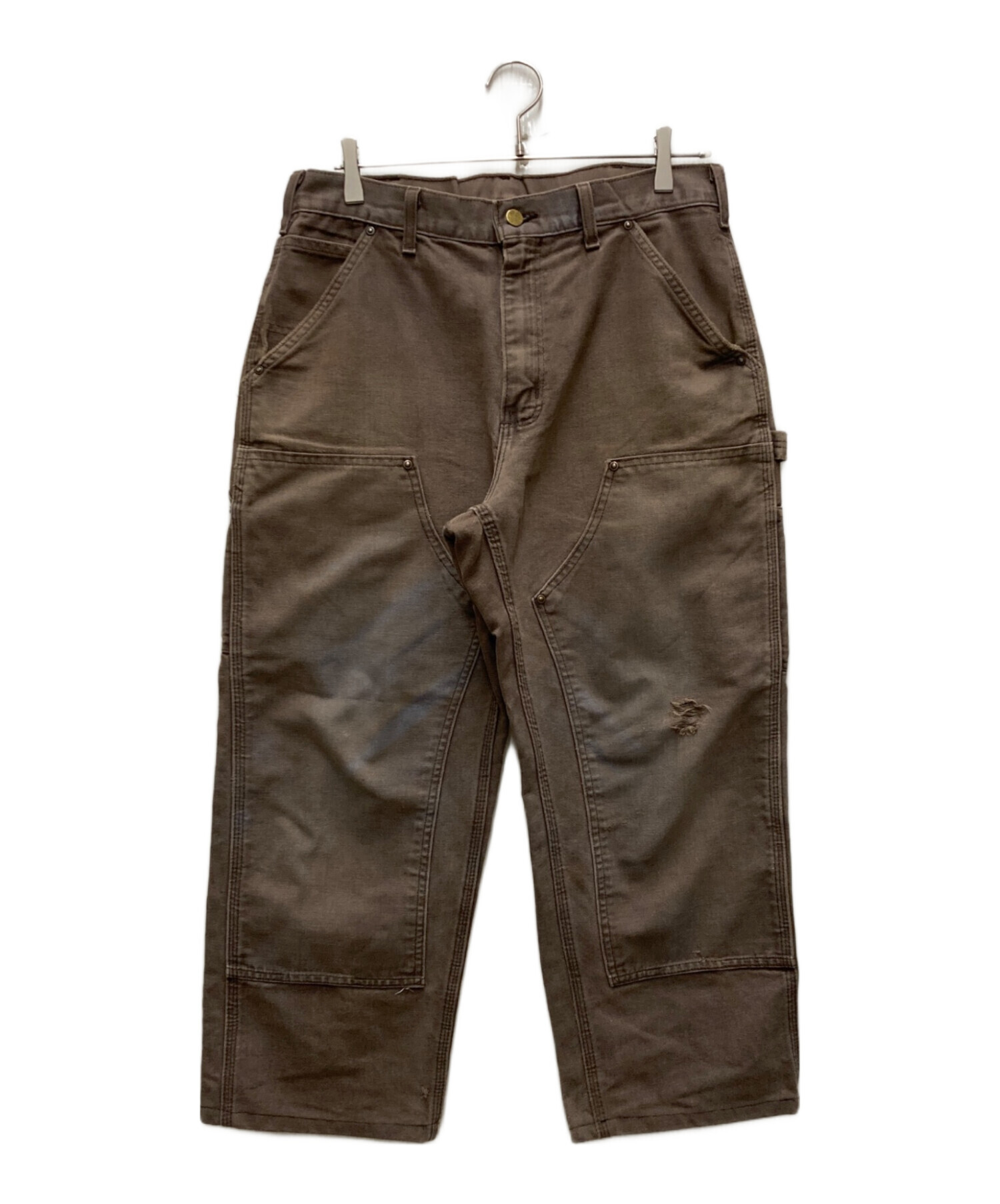 中古・古着通販】CarHartt (カーハート) ダブルニーパンツ ブラウン