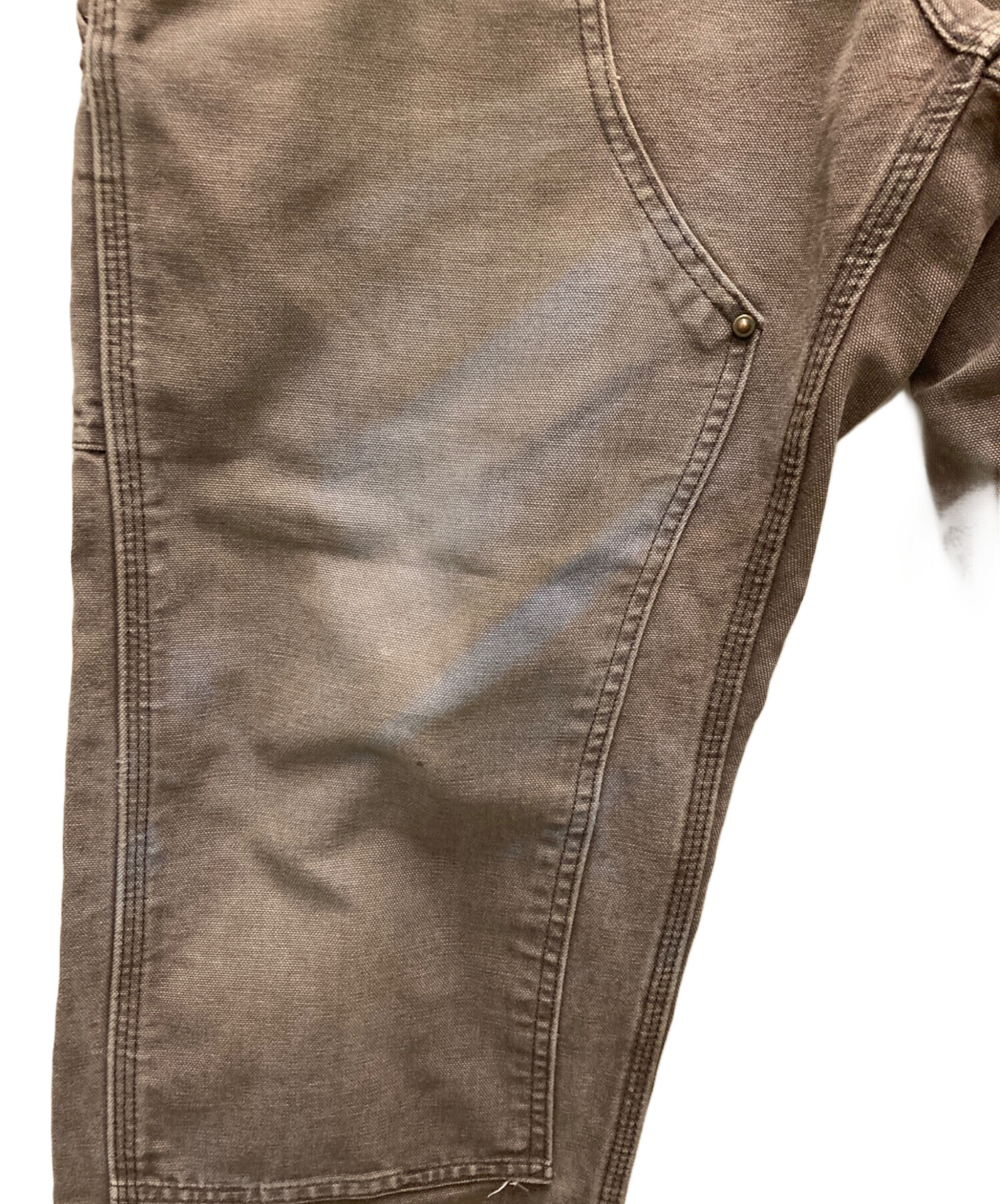 中古・古着通販】CarHartt (カーハート) ダブルニーパンツ ブラウン
