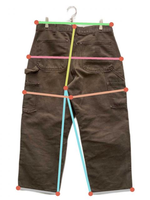 中古・古着通販】CarHartt (カーハート) ダブルニーパンツ ブラウン