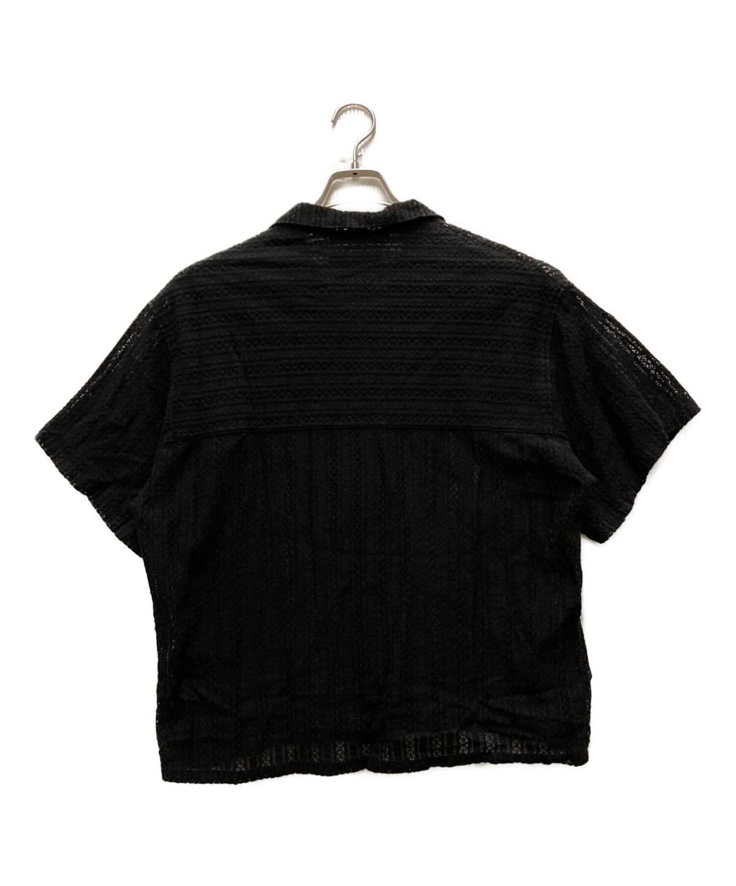 中古・古着通販】Jieda (ジエダ) LACE SHIRT S/S ブラック サイズ:1