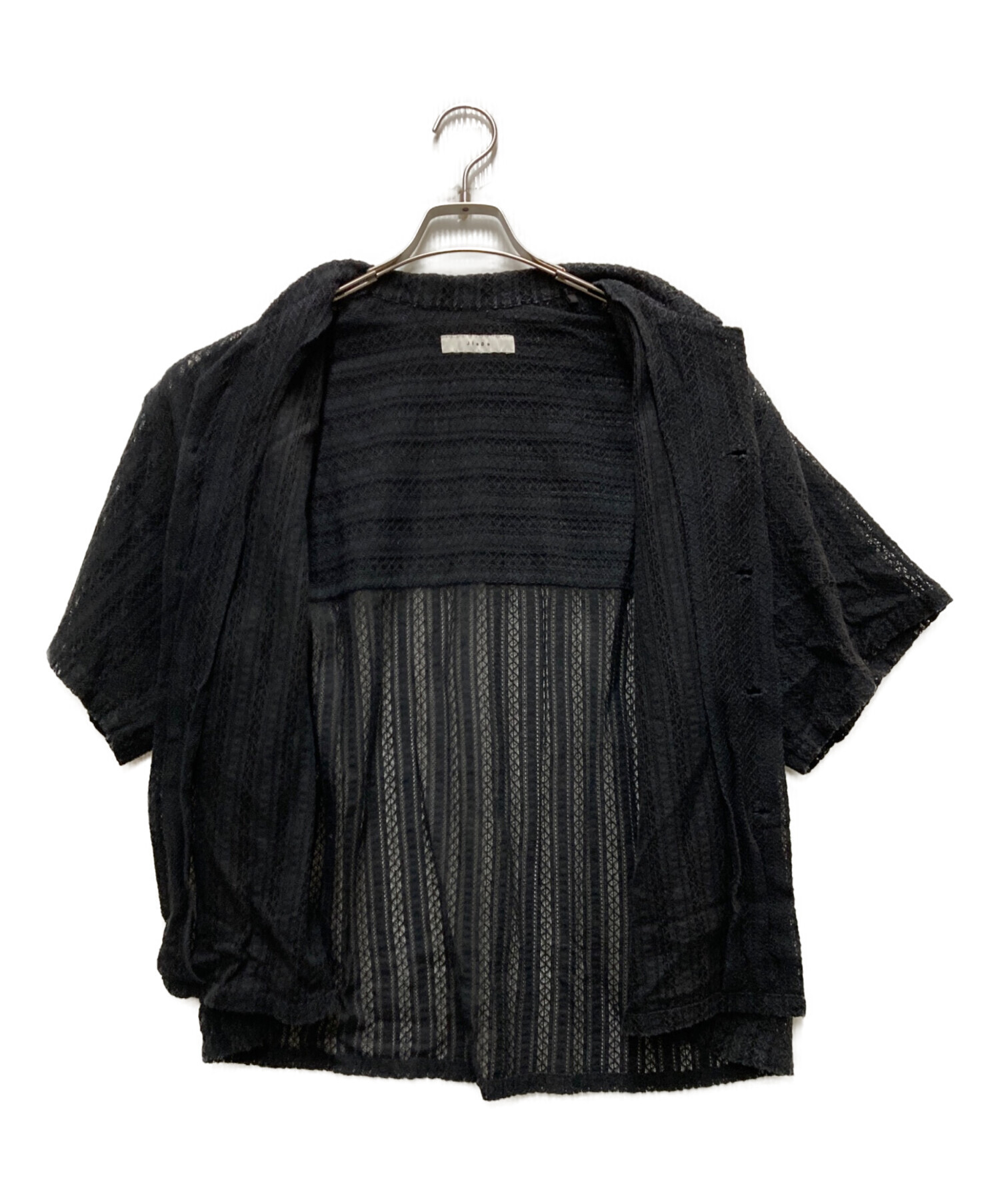 JieDa ジエダ 23SSLACE SHIRT レースシャツ ブラック 中古・古着通販】Jieda (ジエダ) LACE SHIRT S/S ブラック サイズ:1