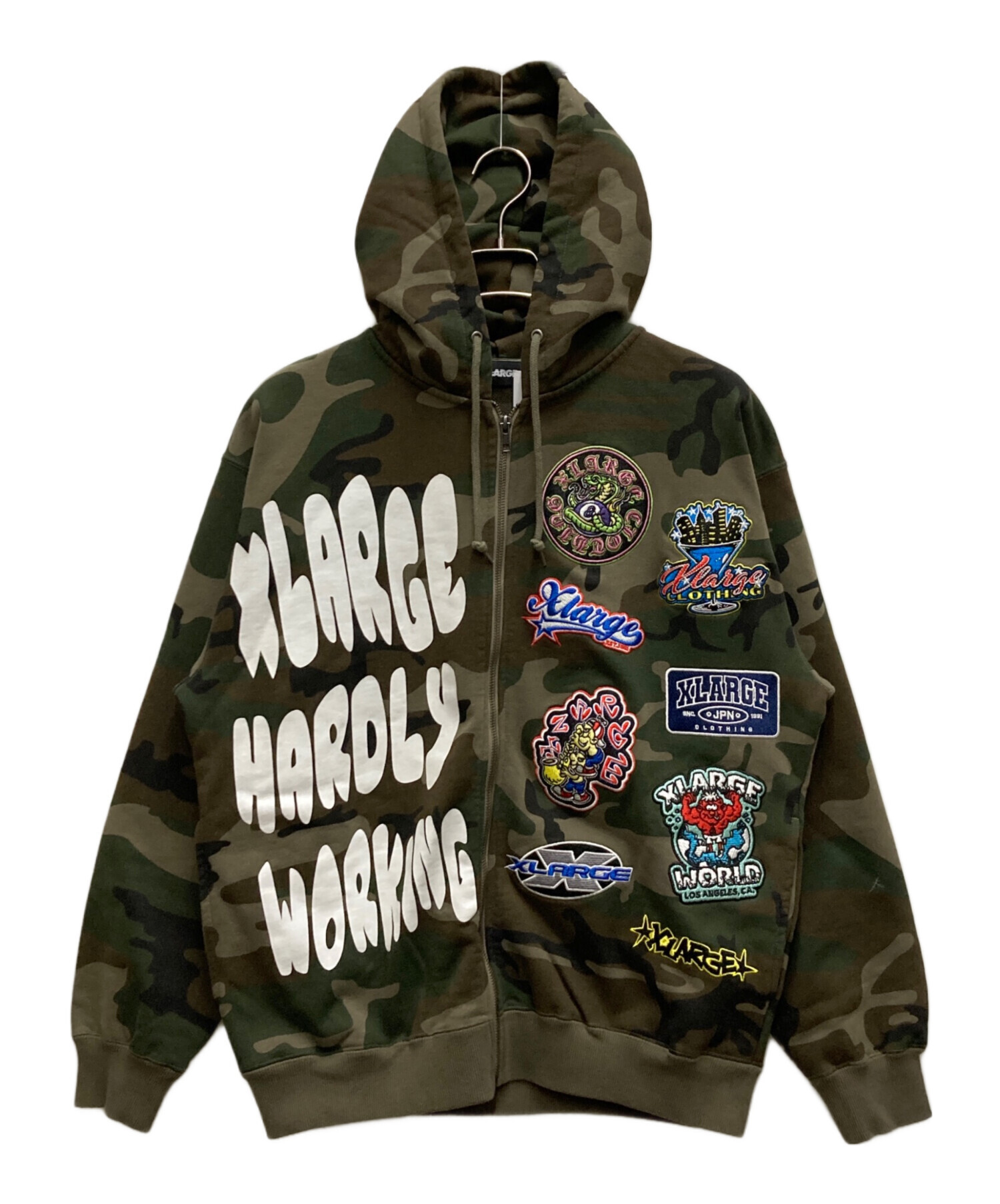 中古・古着通販】X-LARGE (エクストララージ) MULTI LOGO ZIP UP
