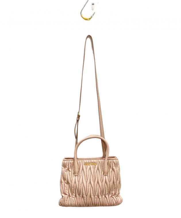 MIU MIU マテラッセ　2way 中古・古着通販】MIU MIU (ミュウミュウ) マテラッセ2WAYバッグ ピンク