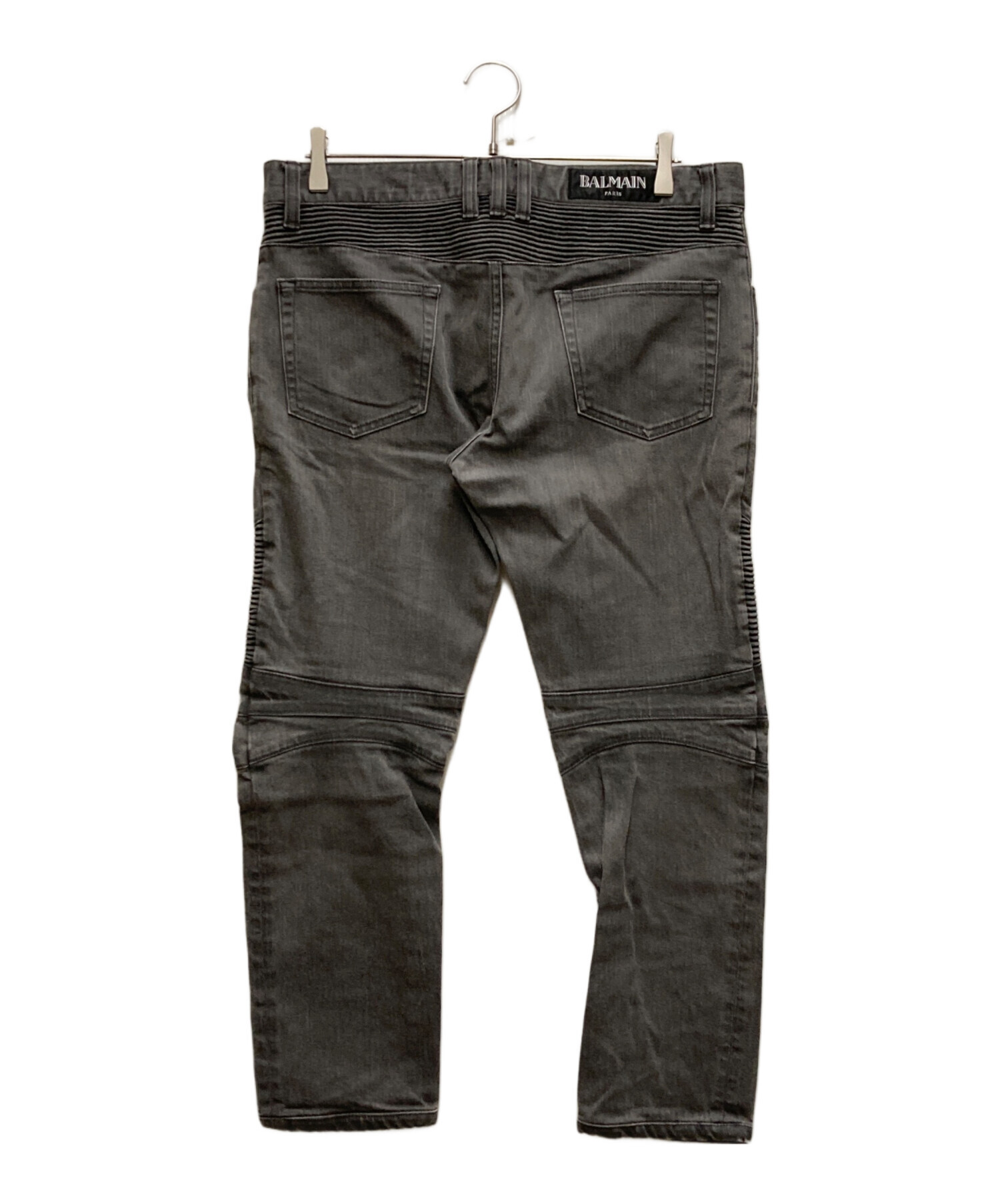 中古・古着通販】BALMAIN (バルマン) バイカーパンツ グレー サイズ