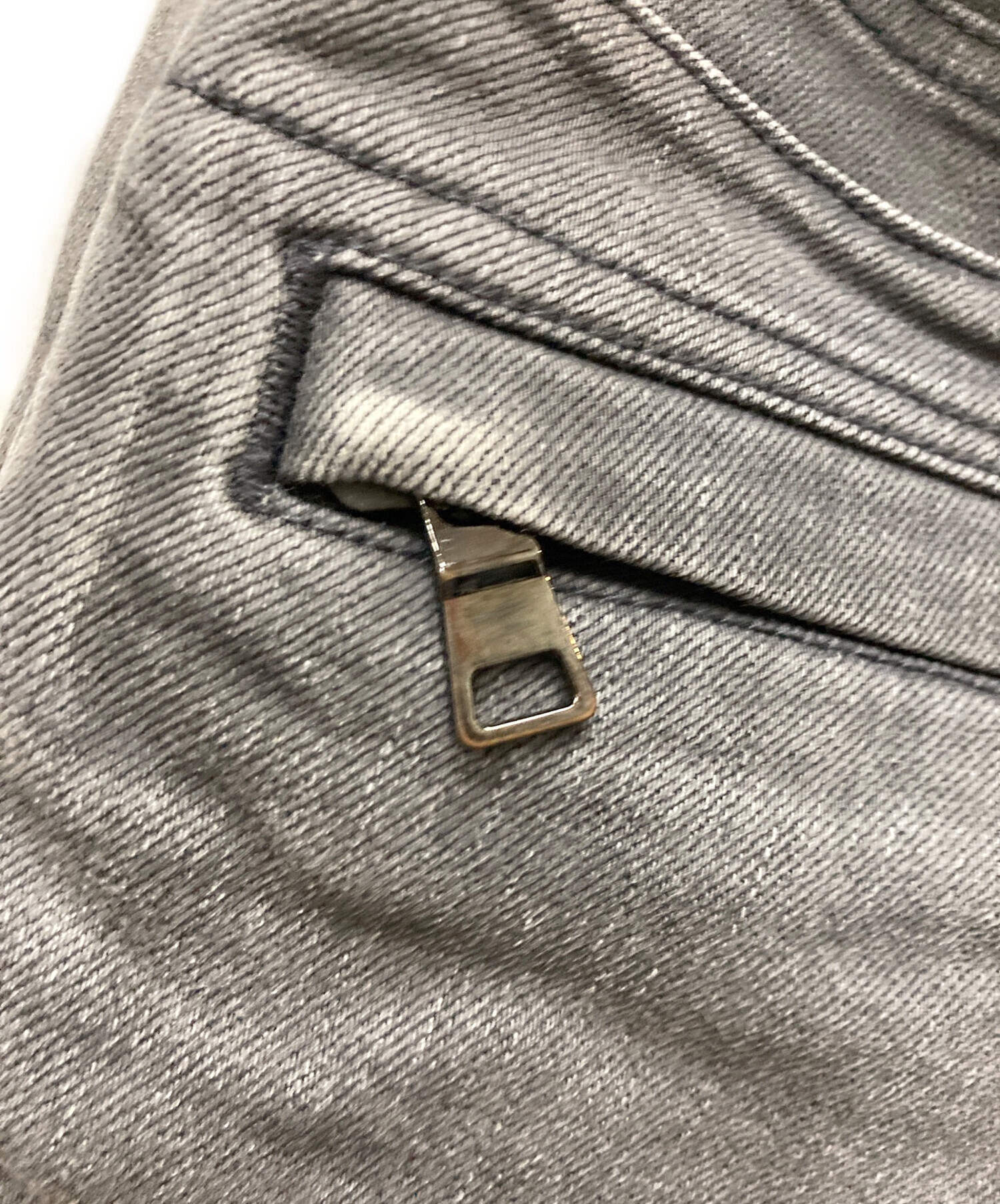 中古・古着通販】BALMAIN (バルマン) バイカーパンツ グレー サイズ