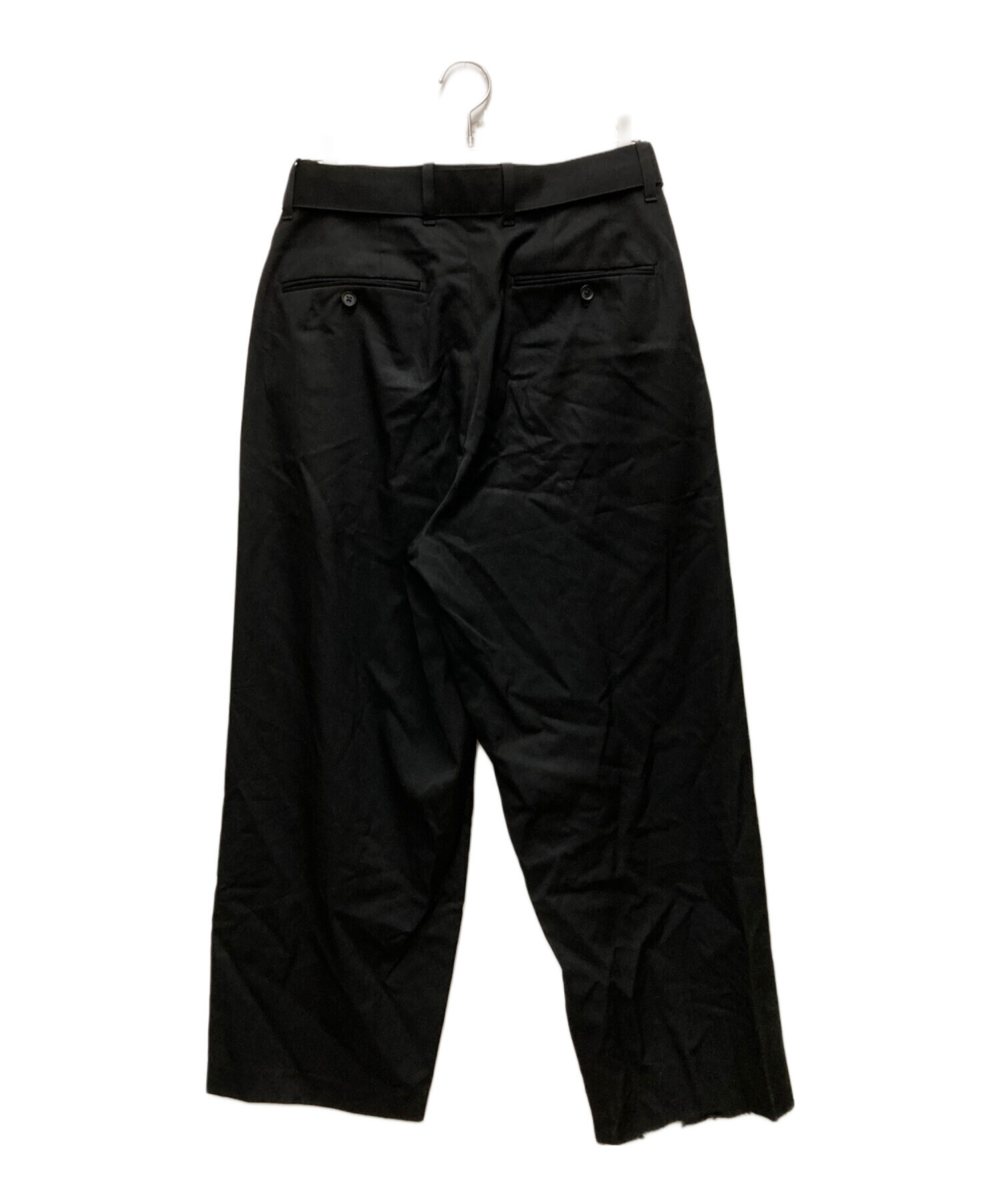 中古・古着通販】ssstein (シュタイン) BELTED WIDE STRAIGHT TROUSERS