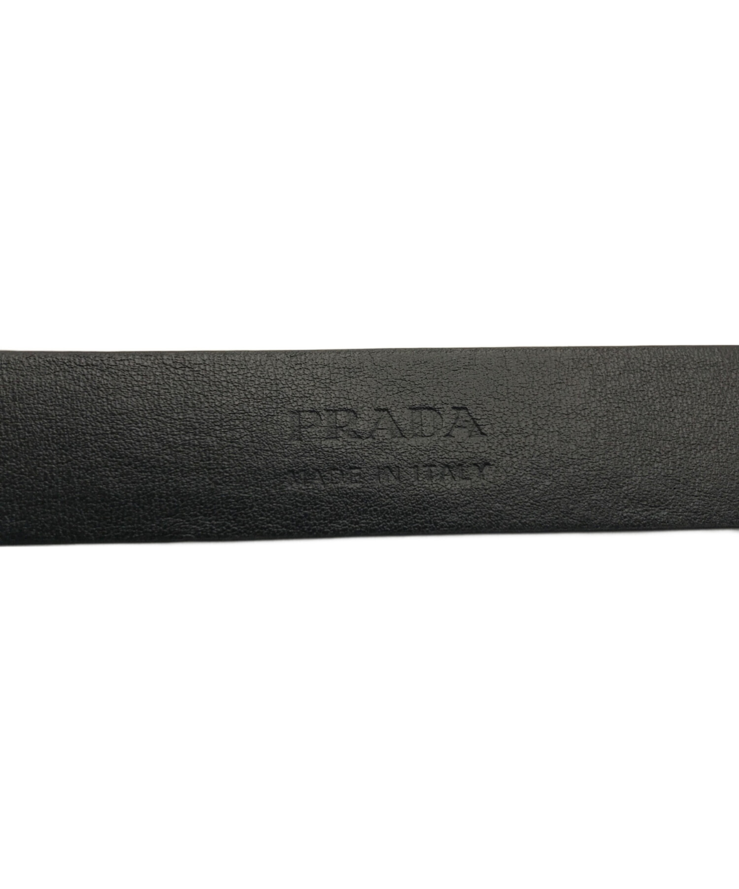 中古・古着通販】PRADA (プラダ) ナローレザーベルト ブラック