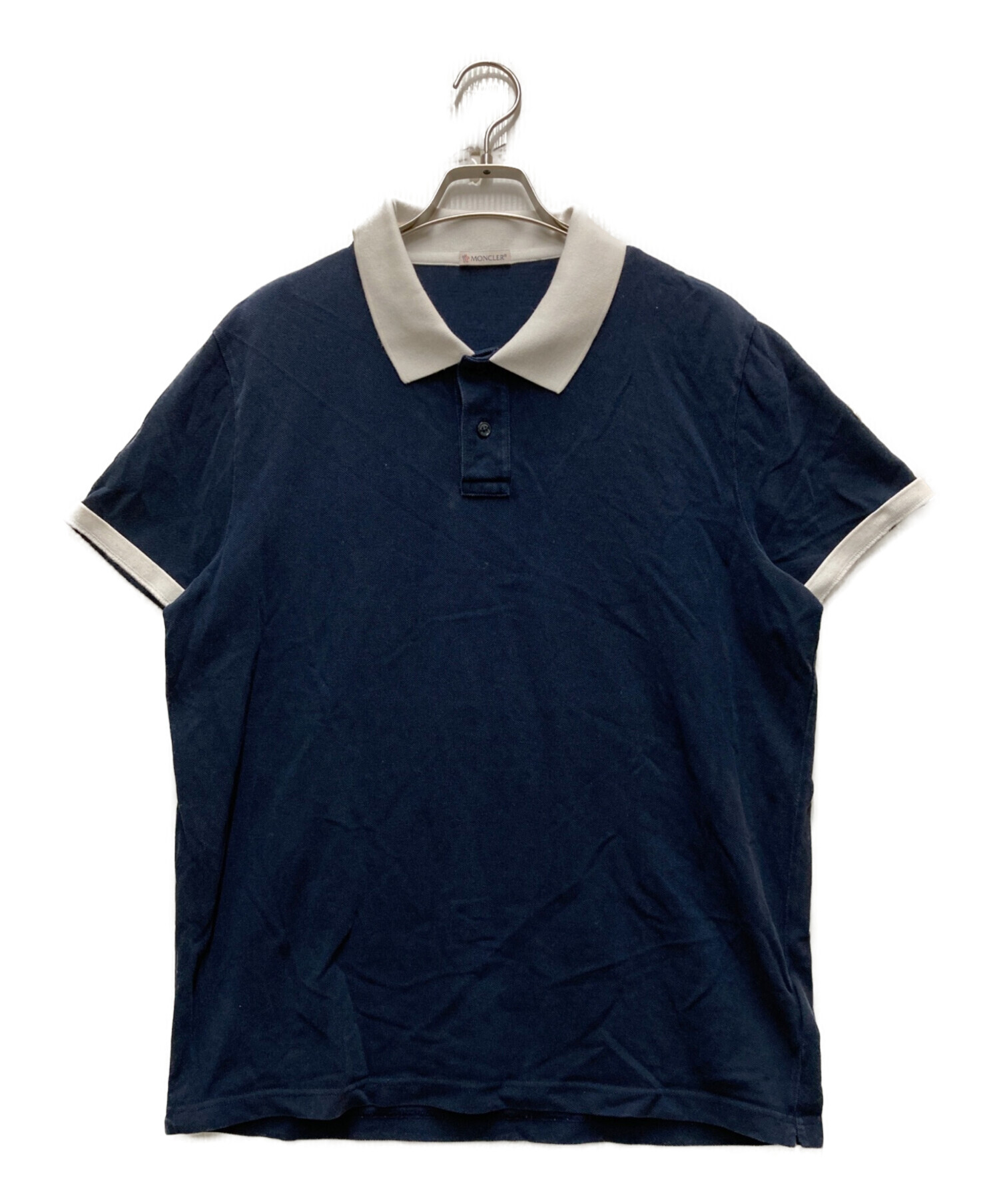 中古・古着通販】MONCLER (モンクレール) ポロシャツ ネイビー サイズ