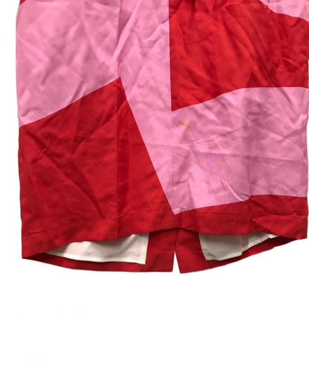 新品タグ付　BURBERRYバーバリー　シルクロングスカート　ピンク 中古・古着通販】BURBERRY (バーバリー) シルクドレス レッド×ピンク
