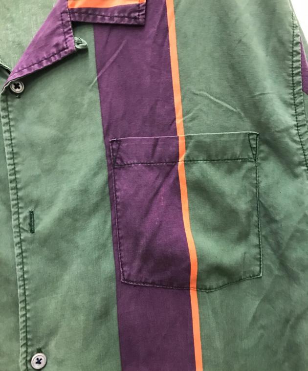 オールドステューシー stussy つば裏 緑 グリーン レア 紫 赤 中古・古着通販】stussy (ステューシー) オープンカラーストライプ