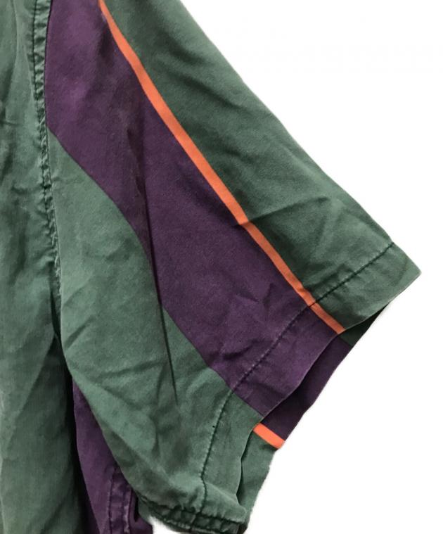 オールドステューシー stussy つば裏 緑 グリーン レア 紫 赤 中古・古着通販】stussy (ステューシー) オープンカラーストライプ