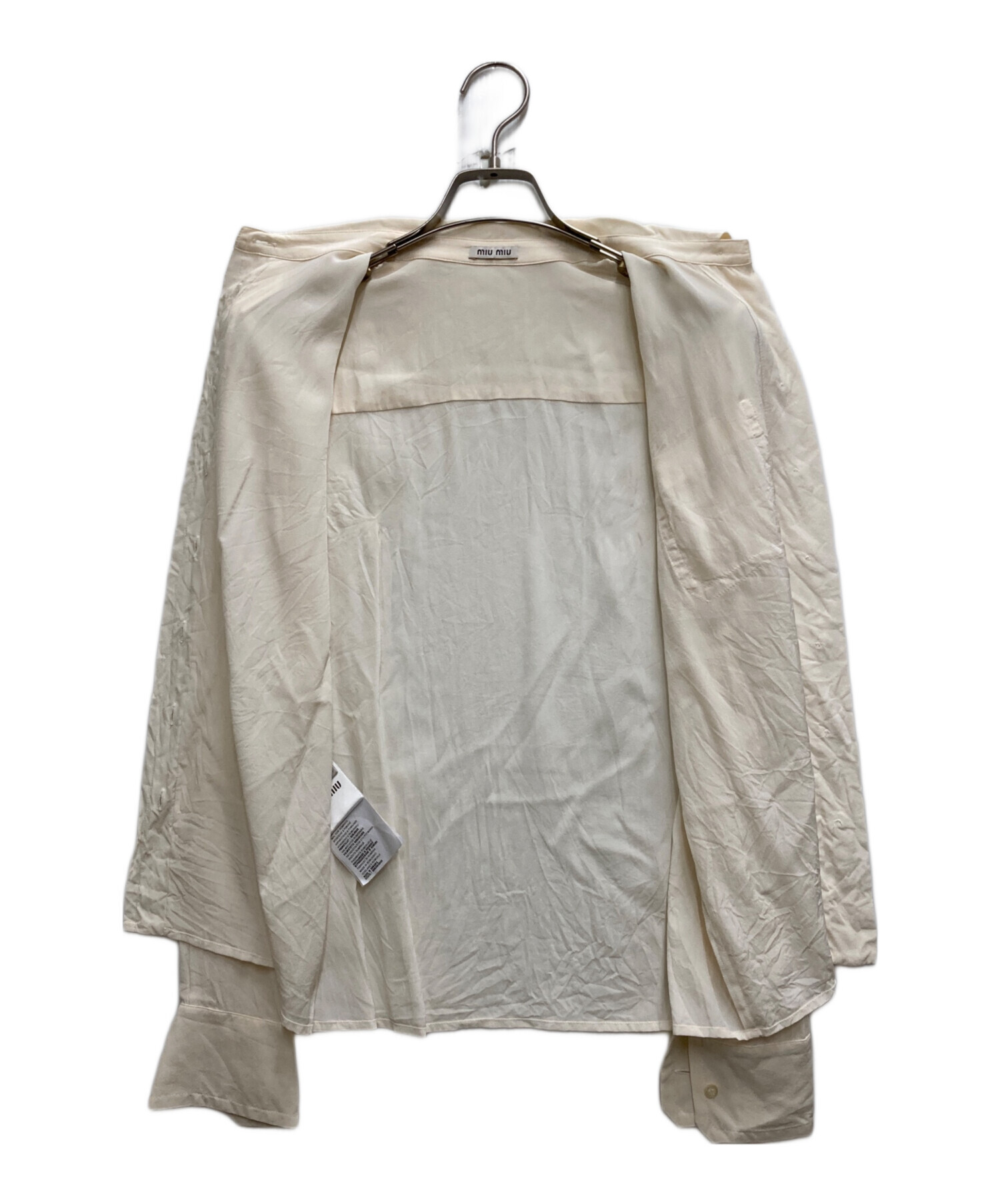 中古・古着通販】MIU MIU (ミュウミュウ) シルクシャツ ベージュ