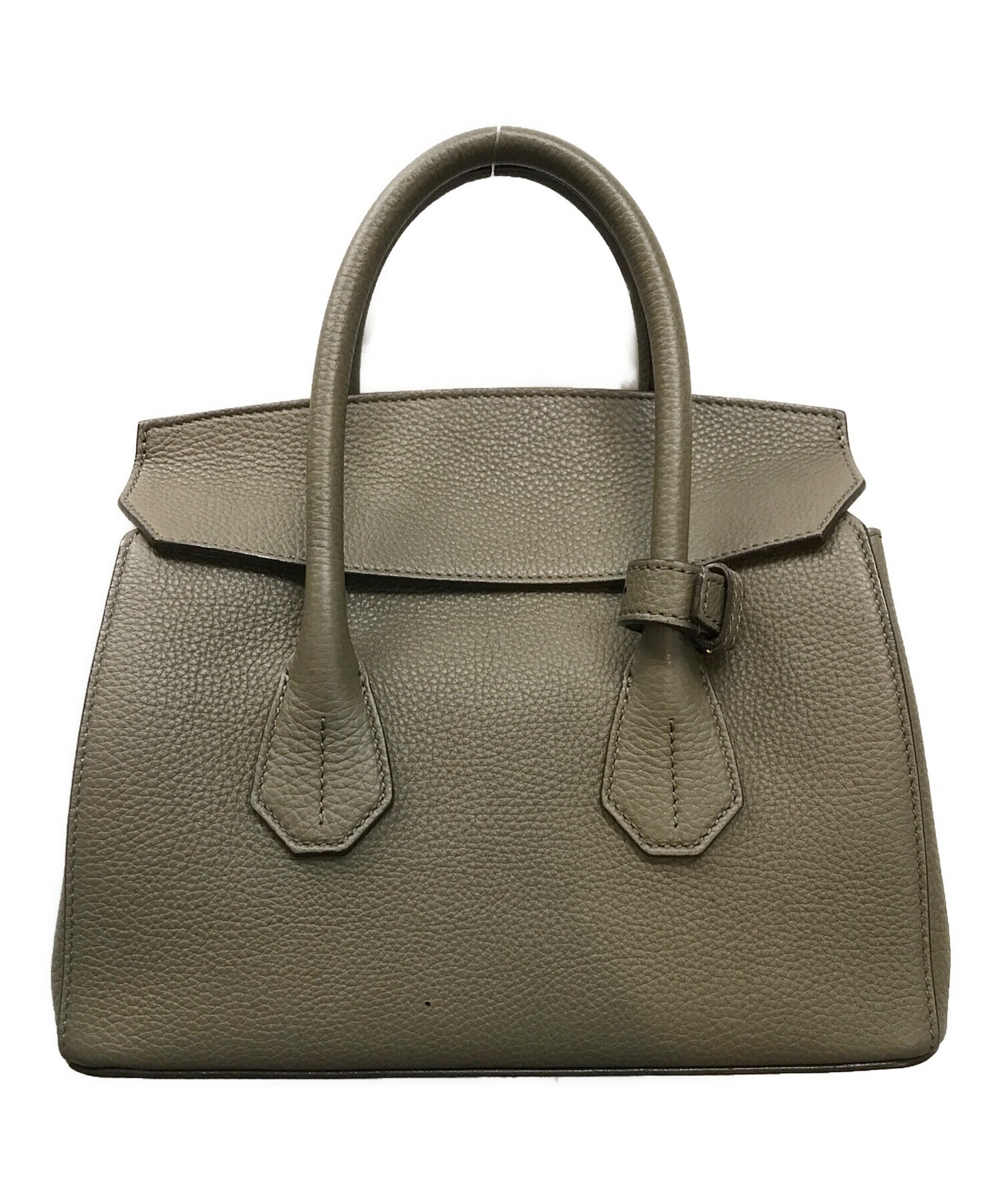BALLY グレージュ レザー ビジネスバッグ 美品 中古・古着通販】BALLY (バリー) グレージュレザーバッグ グレー