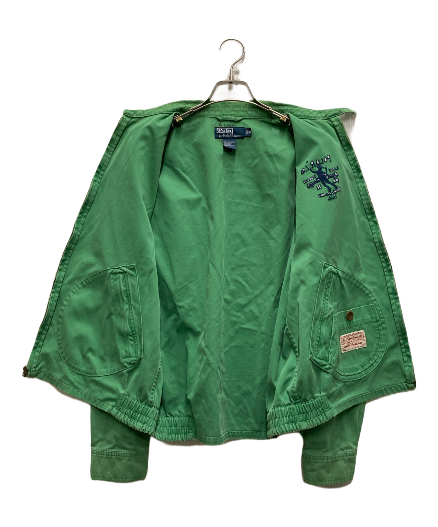 ラルフローレン ジップアップ　オーバージャケット　グリーン　古着　Ralph 中古・古着通販】POLO RALPH LAUREN (ポロ・ラルフローレン) 90'S