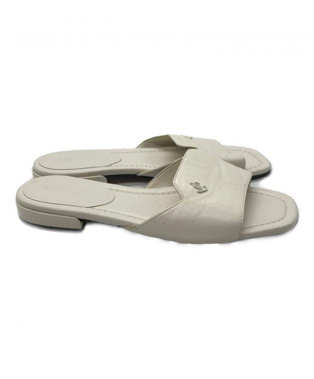 JimmyChoo 白サンダル　未使用品　厚底　本革 中古・古着通販】JIMMY CHOO (ジミーチュウ) レザーミュールサンダル