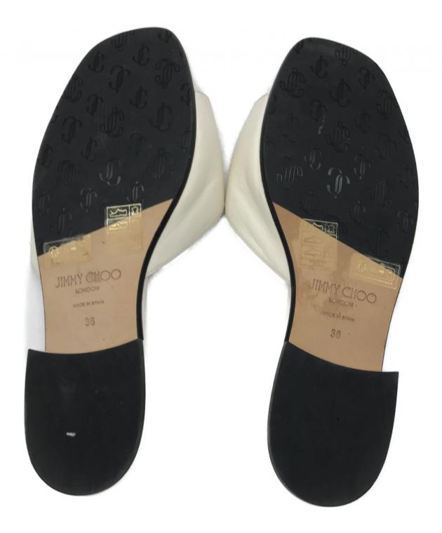 中古・古着通販】JIMMY CHOO (ジミーチュウ) レザーミュールサンダル