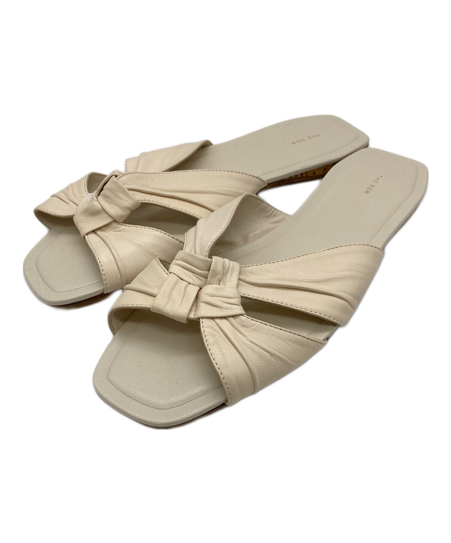 中古・古着通販】THE ROW (ザ ロウ) SOFT KNOT SLIDE SANDAL ベージュ 