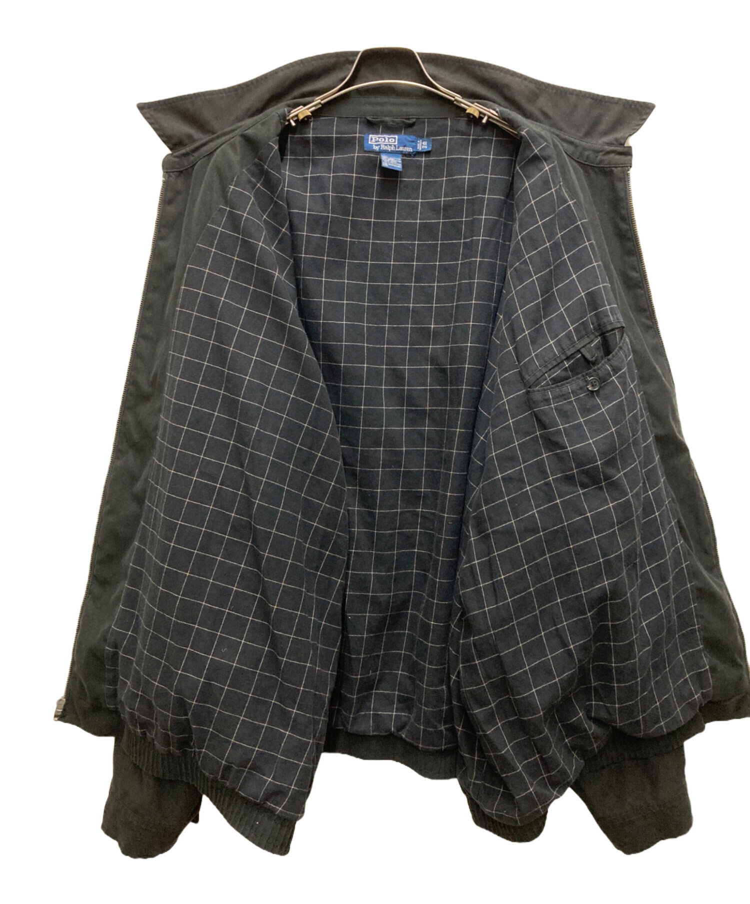 POLO RALPH LAUREN ジャケット S ブルゾン チェック裏地 ラルフローレン Ralph Lauren ブルゾン スイングトップ 裏地チェック