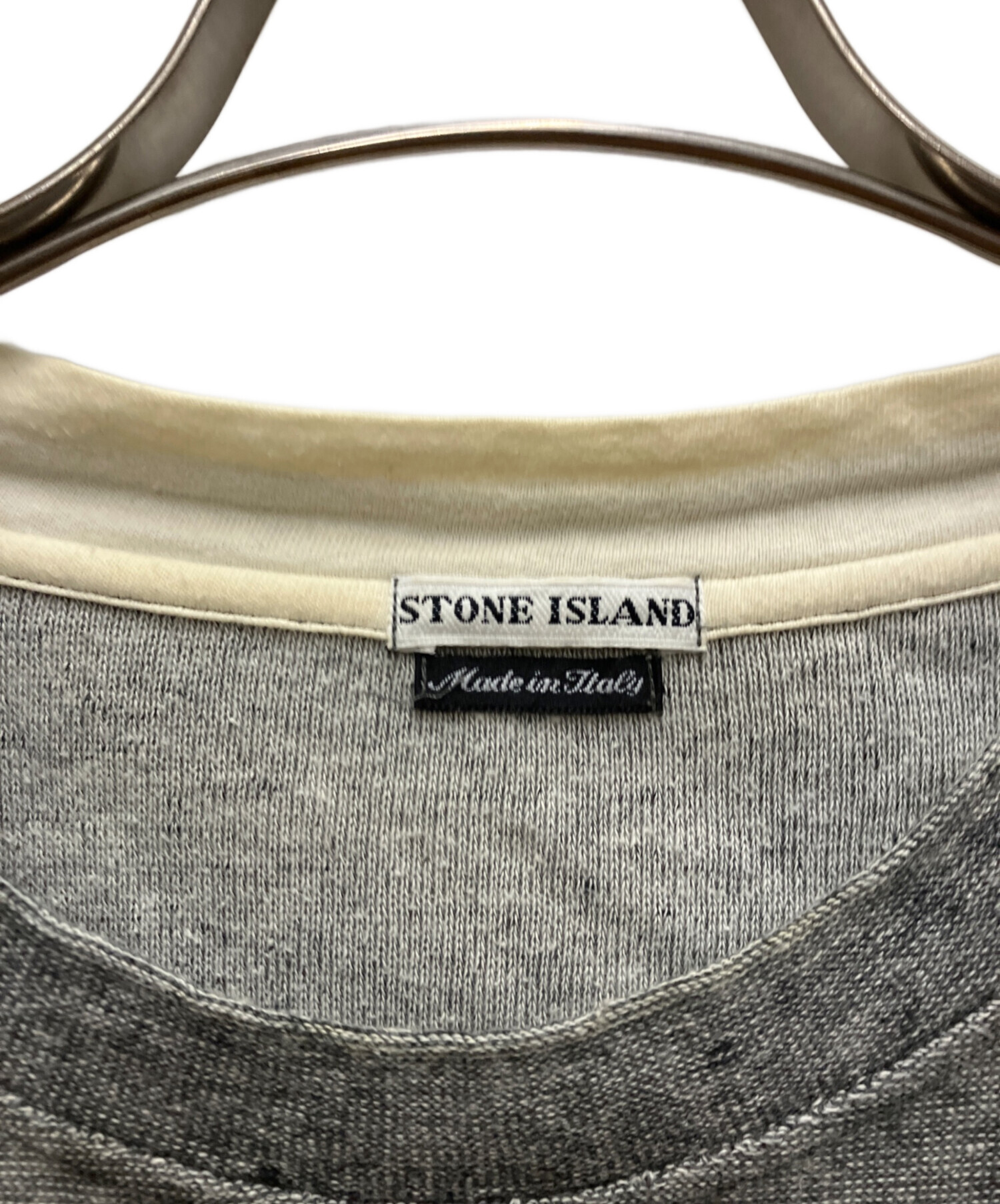 11021 ストーンアイランド Lサイズ グレー タグ付き 中古・古着通販】STONE ISLAND (ストーンアイランド) コットンリネンS