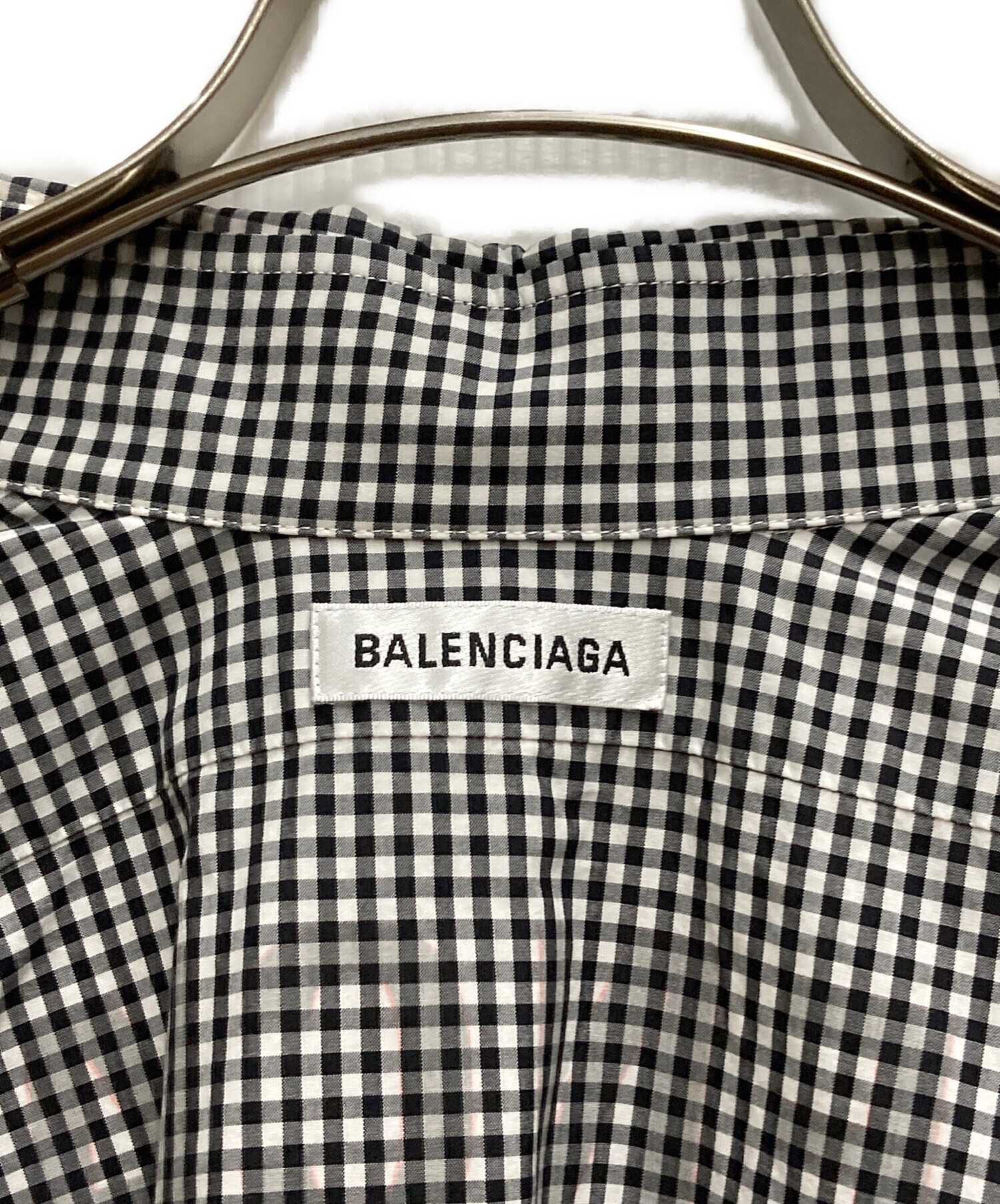中古・古着通販】BALENCIAGA (バレンシアガ) バックロゴギンガム