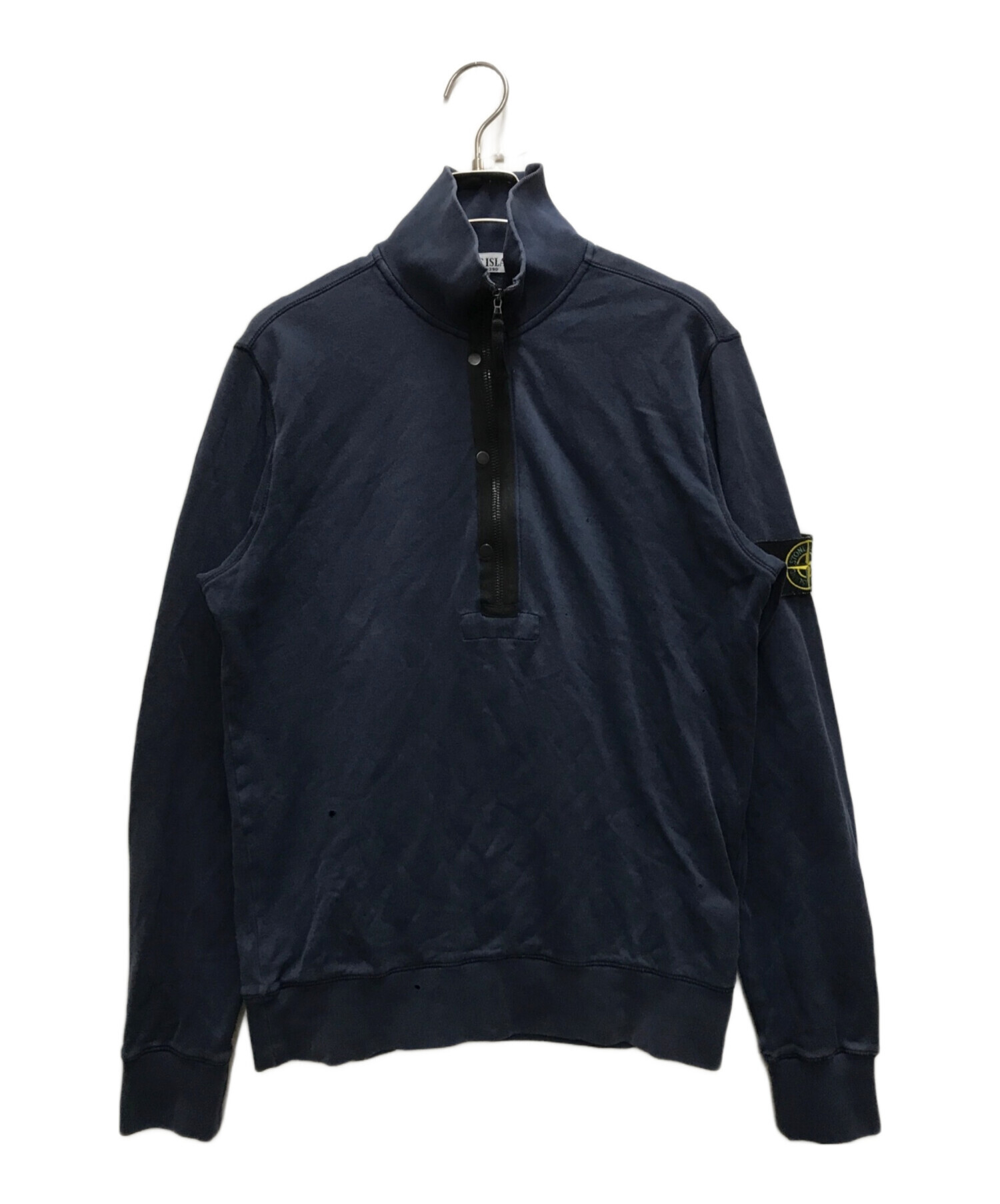 STONE  ストーンアイランド ネイビー ハーフジップスウェット 中古・古着通販】STONE ISLAND (ストーンアイランド) 11SS ハーフ