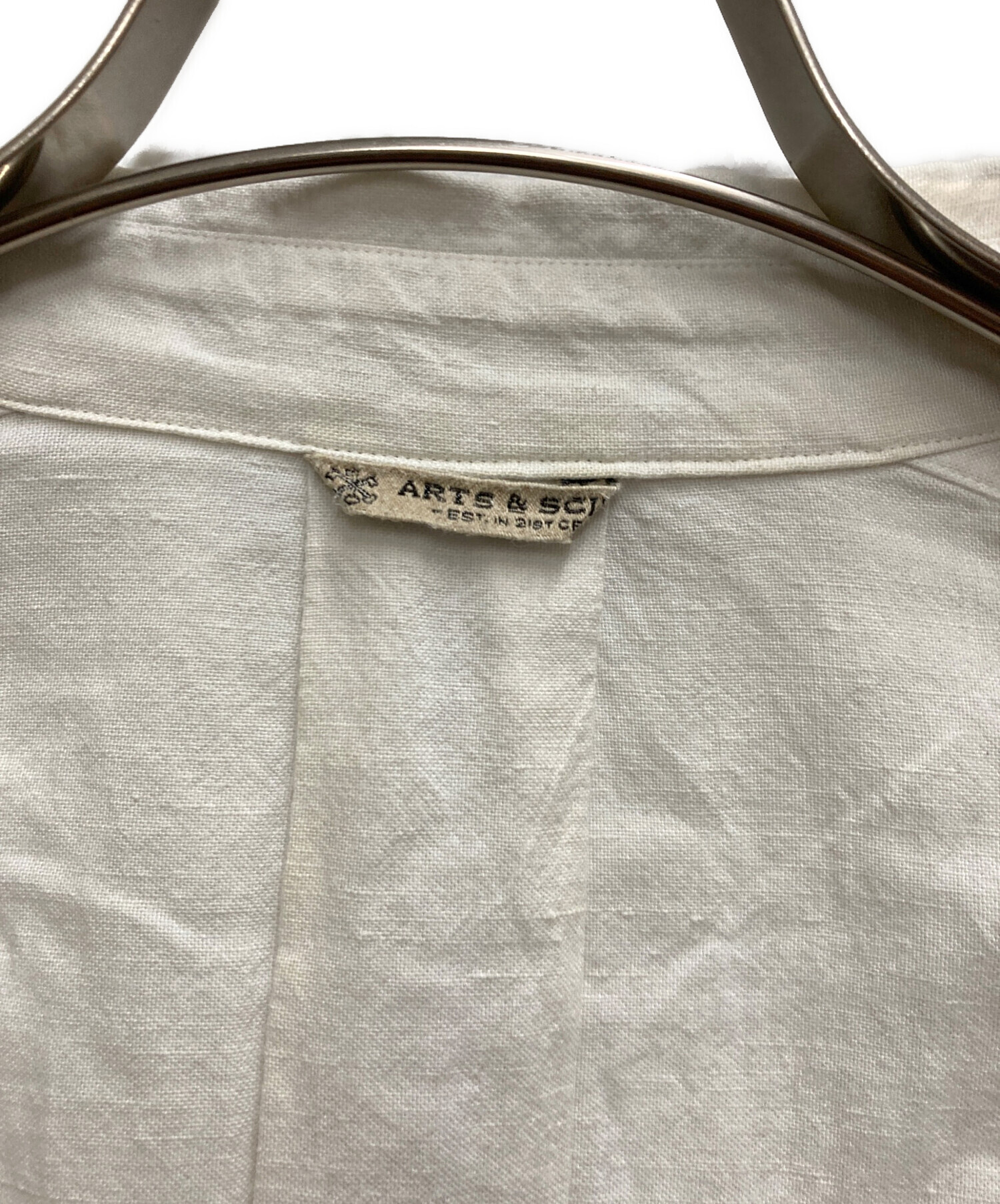ARTS&SCIENCE / コットンリネン ワンピース white サイズ1 中古・古着通販】ARTS&SCIENCE (アーツアンドサイエンス) ネップ調