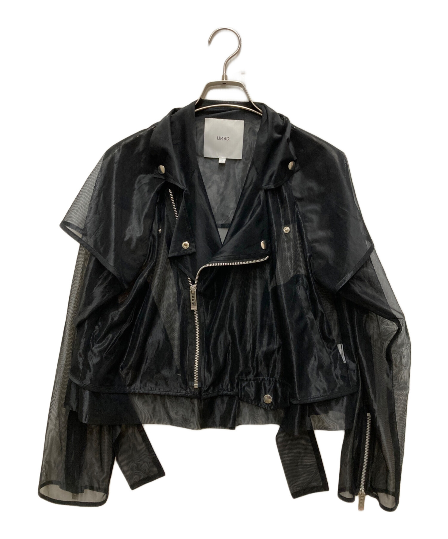 UN3D. シアーブルゾン F ブラック UN3D.（アンスリード） ブルゾン アウター SPONGY SHEER SHORT BLOUSON