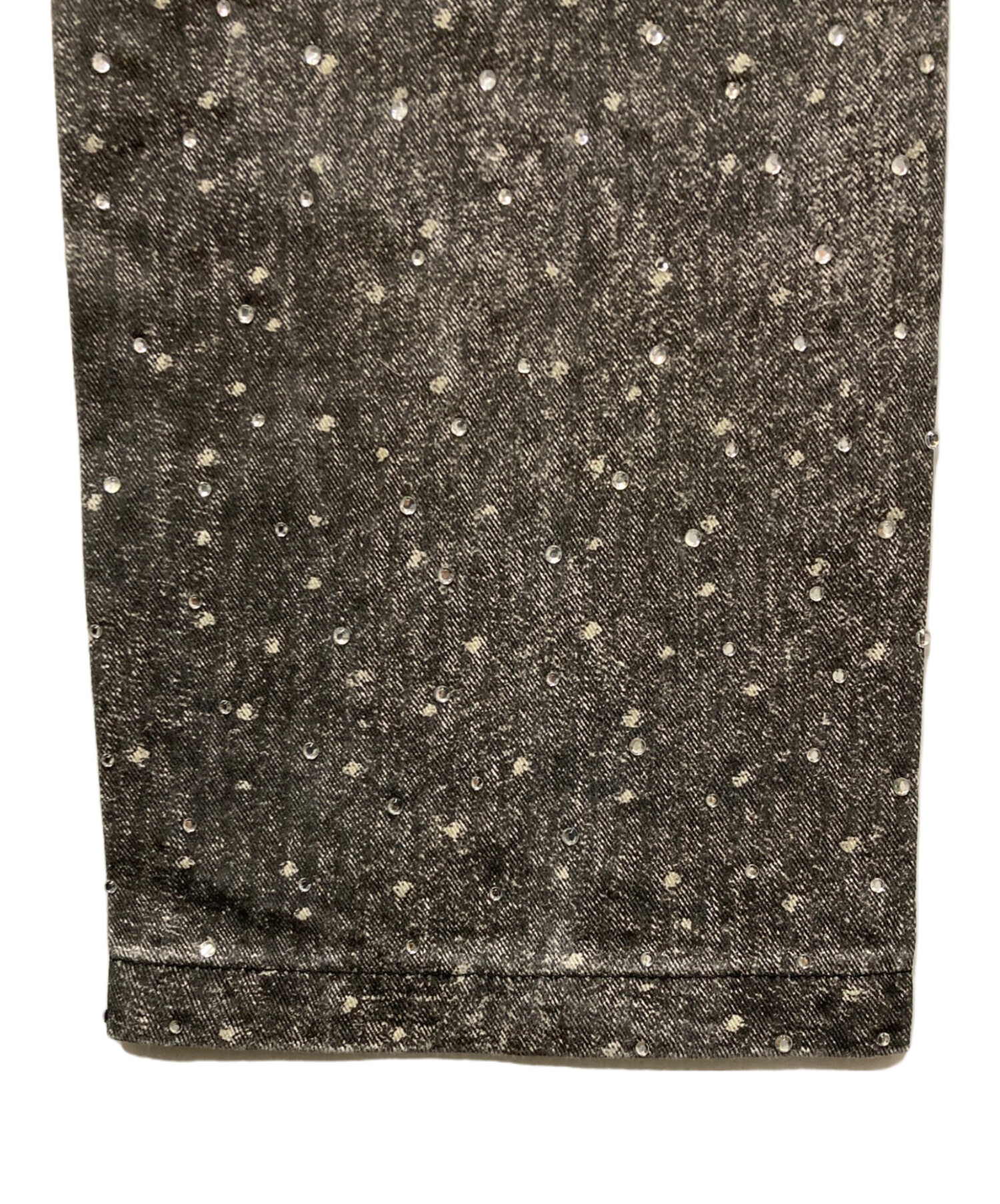 中古・古着通販】VYBES (ヴァイブス) ラインストーンデニムパンツ