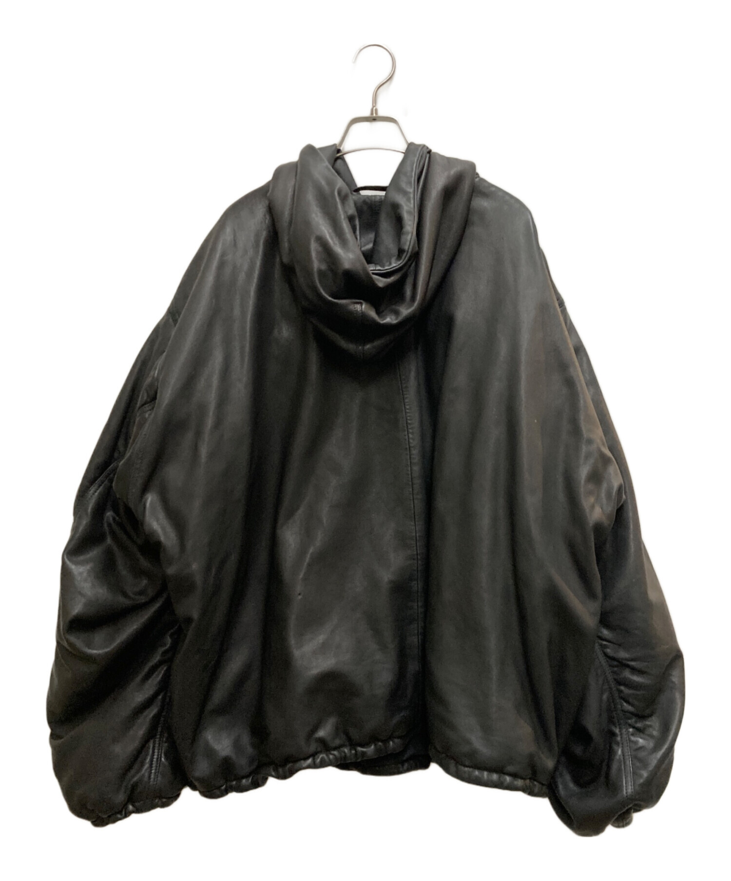 中古・古着通販】BALENCIAGA (バレンシアガ) フーデッドレザー