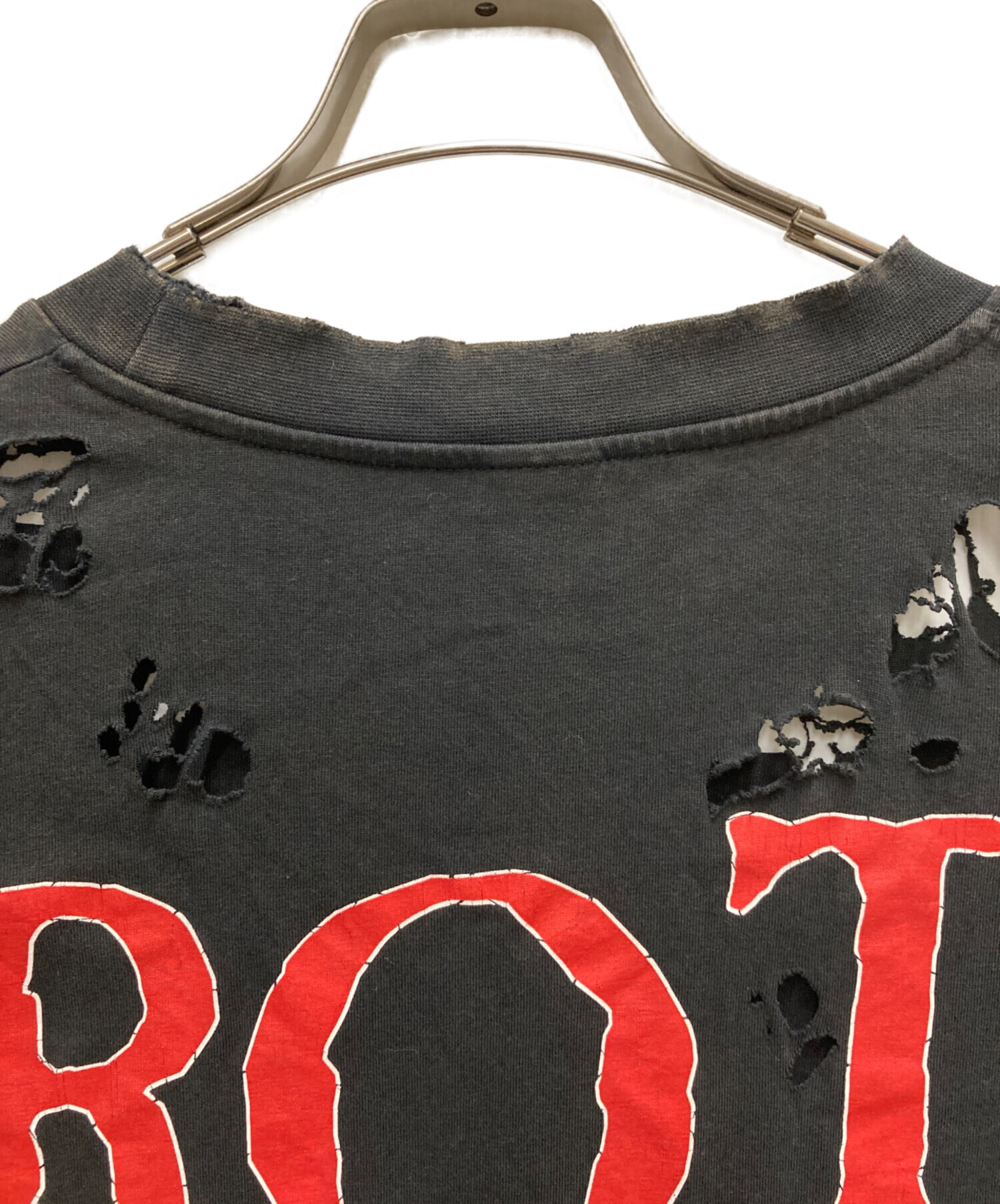 中古・古着通販】DROPDEAD (ドロップデッド) クラッシュ加工プリントT