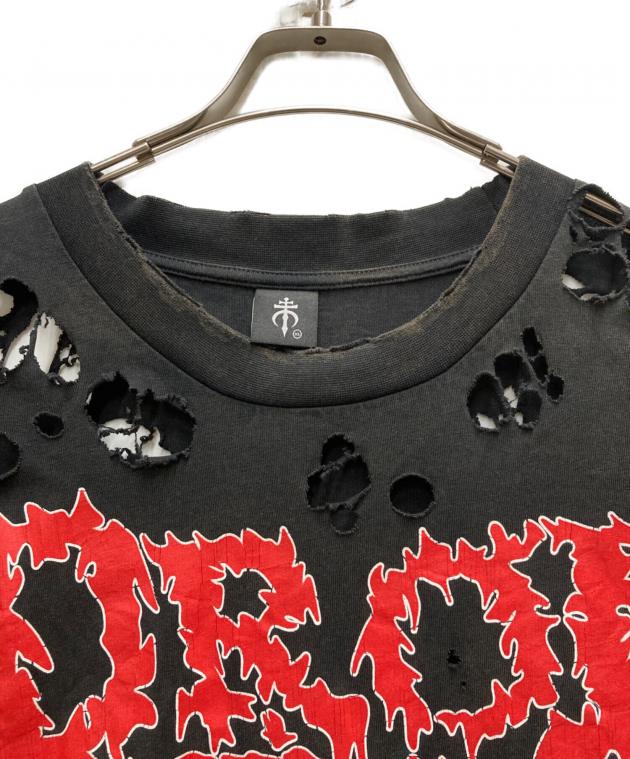 中古・古着通販】DROPDEAD (ドロップデッド) クラッシュ加工プリントT