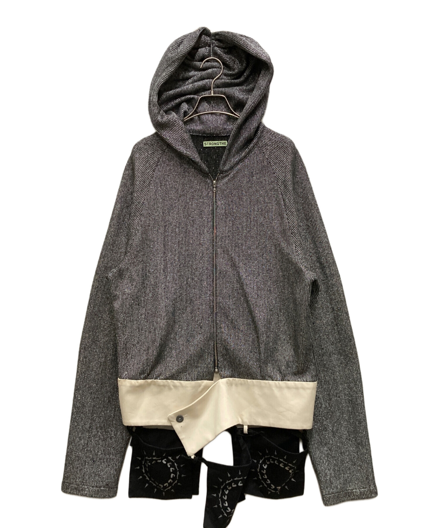 中古・古着通販】STRONGTHE (ストロングテ) デザインニットフーディー 