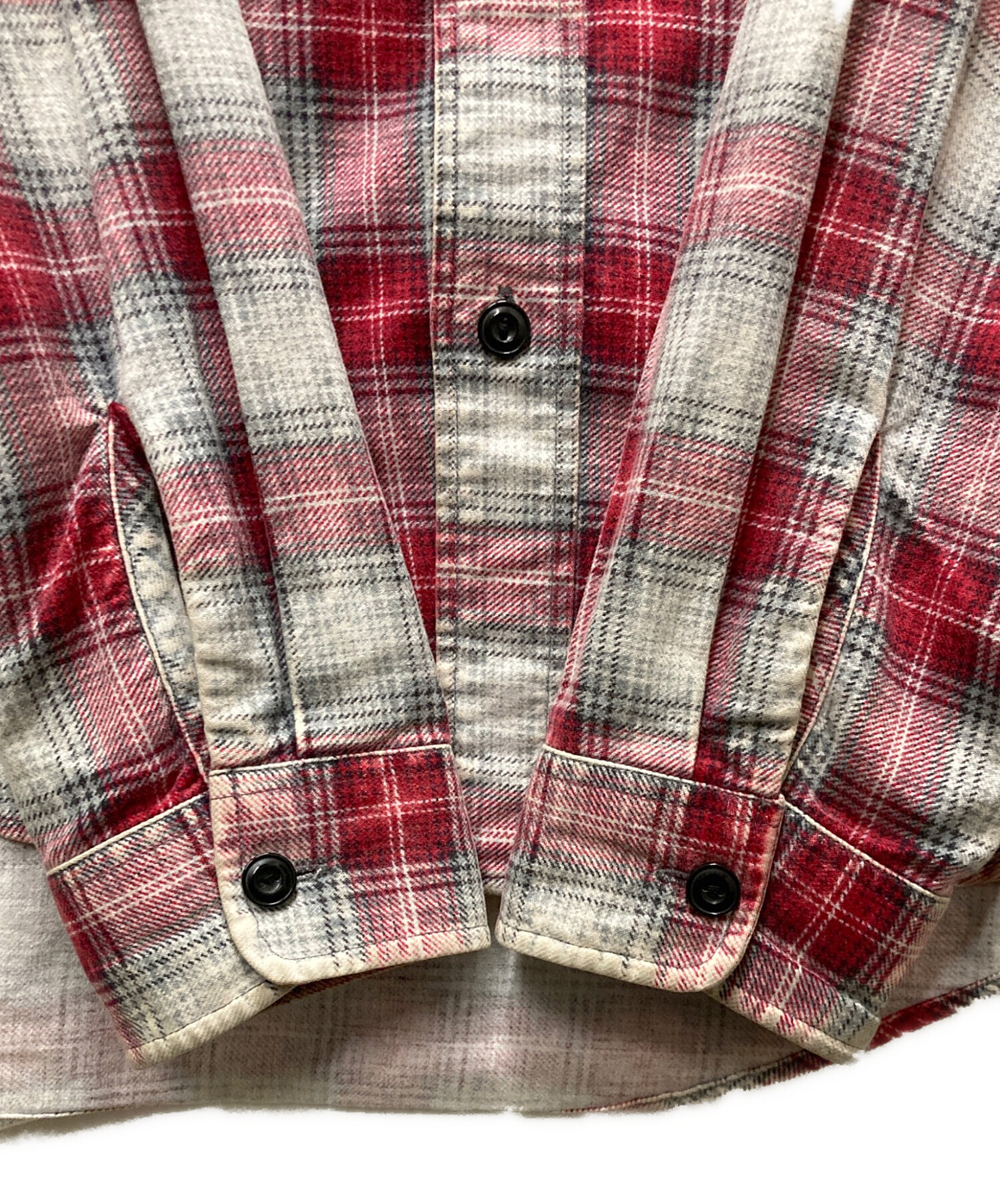 【完売品】stussy DAX PRINTED SHIRT オンブレプリントネル 中古・古着通販】stussy (ステューシー) DAX PRINTED SHIRT レッド