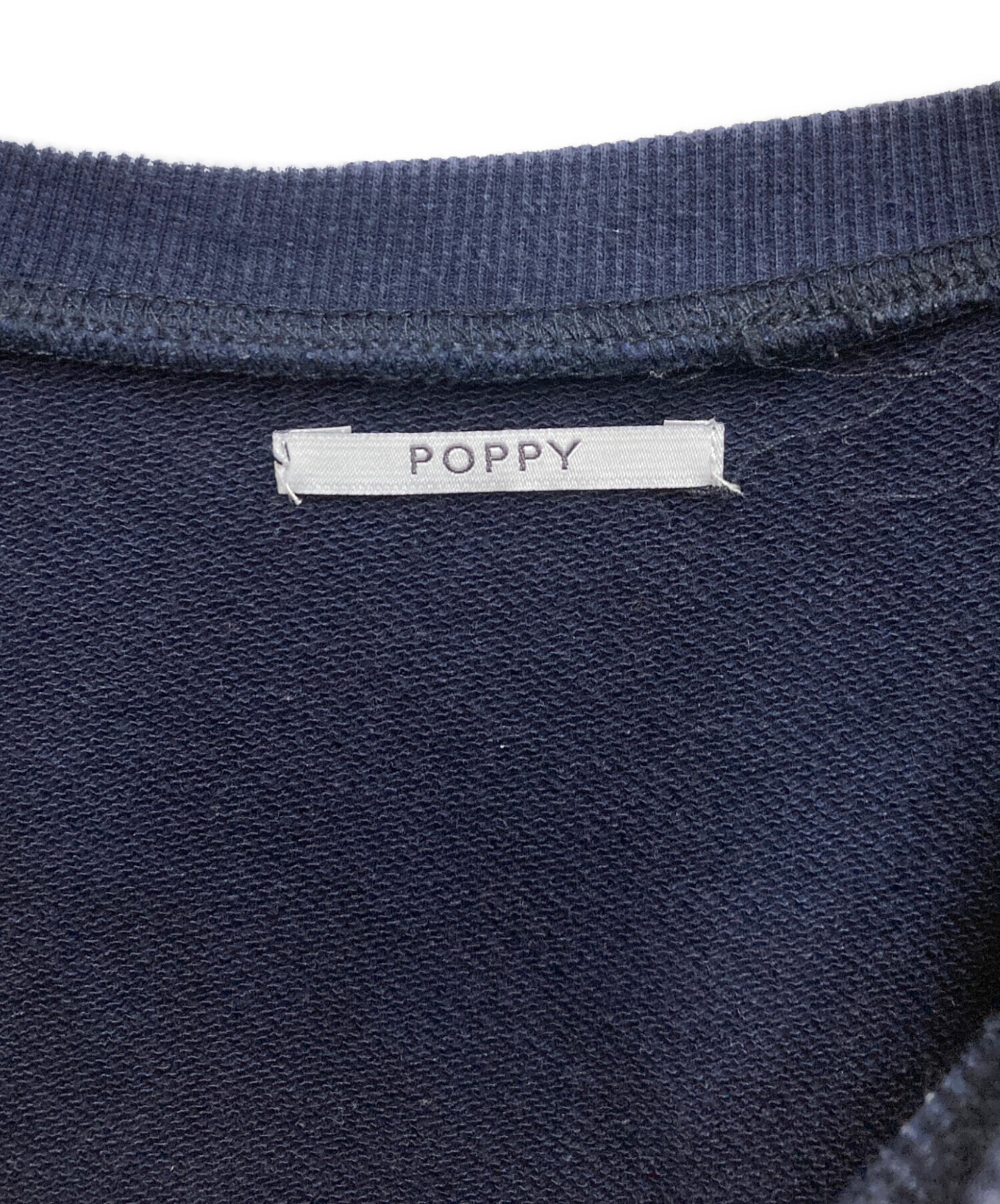中古・古着通販】POPPY (ポピー) Heart dot tulle sweatshirt ネイビー