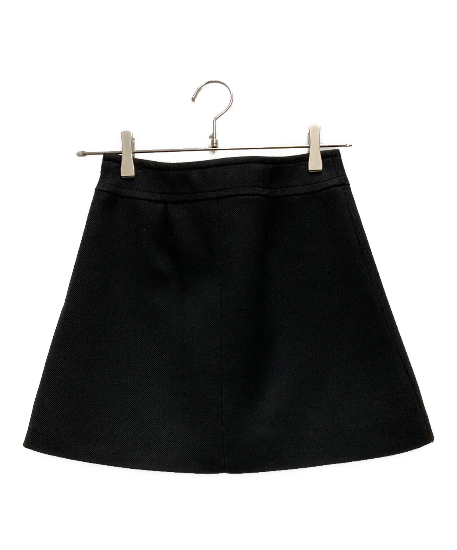 中古・古着通販】CELINE (セリーヌ) トラペーズ ミニスカート ブラック
